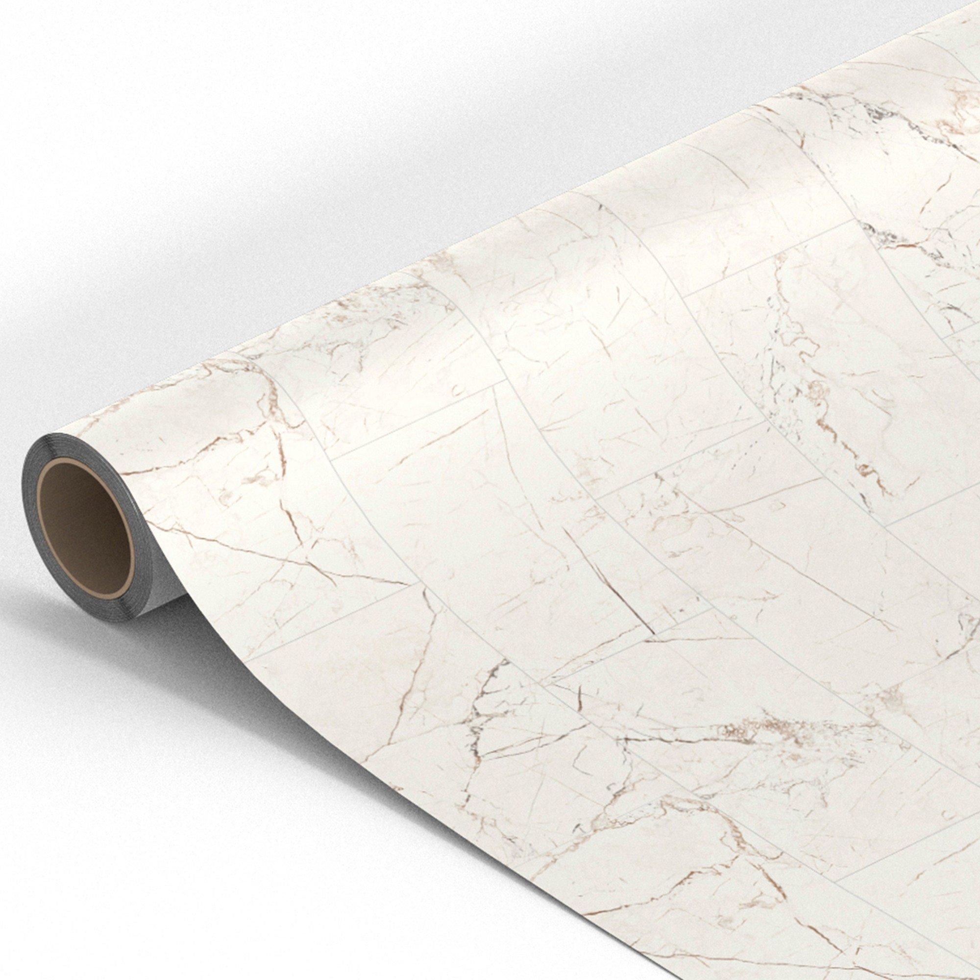 Cream - Homemaker - Vinyl Marble Effect Flooring Cream - 3