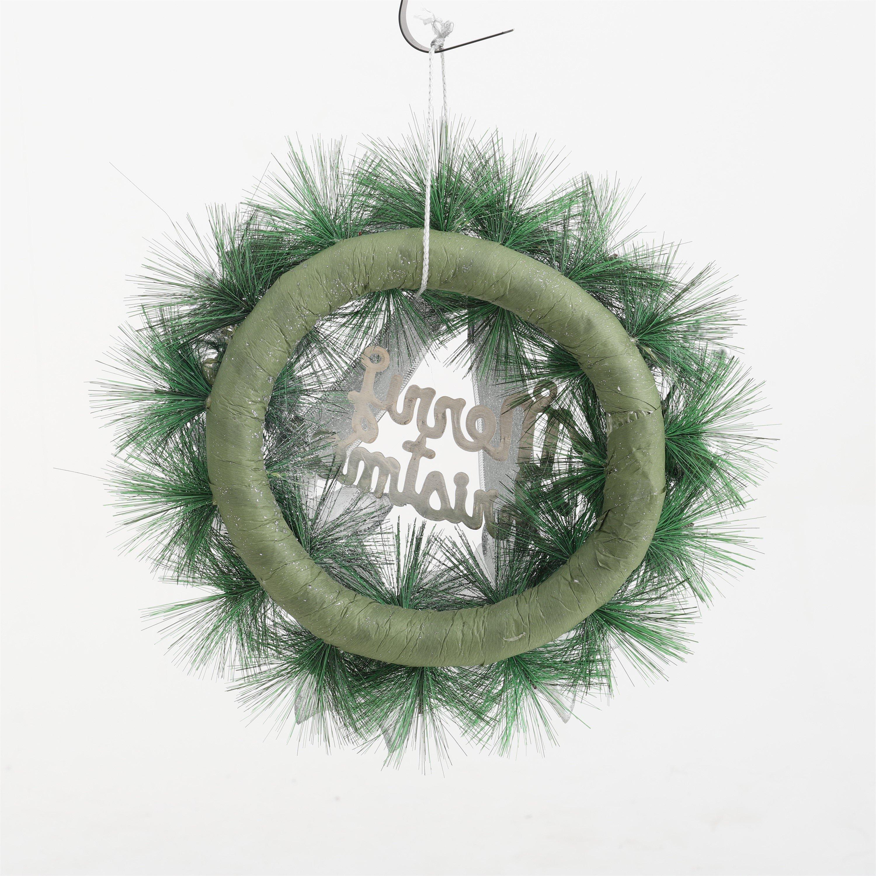 Silver - LIFE IDEAS - Elegant Christmas Wreath with Mixed Decorations - 3