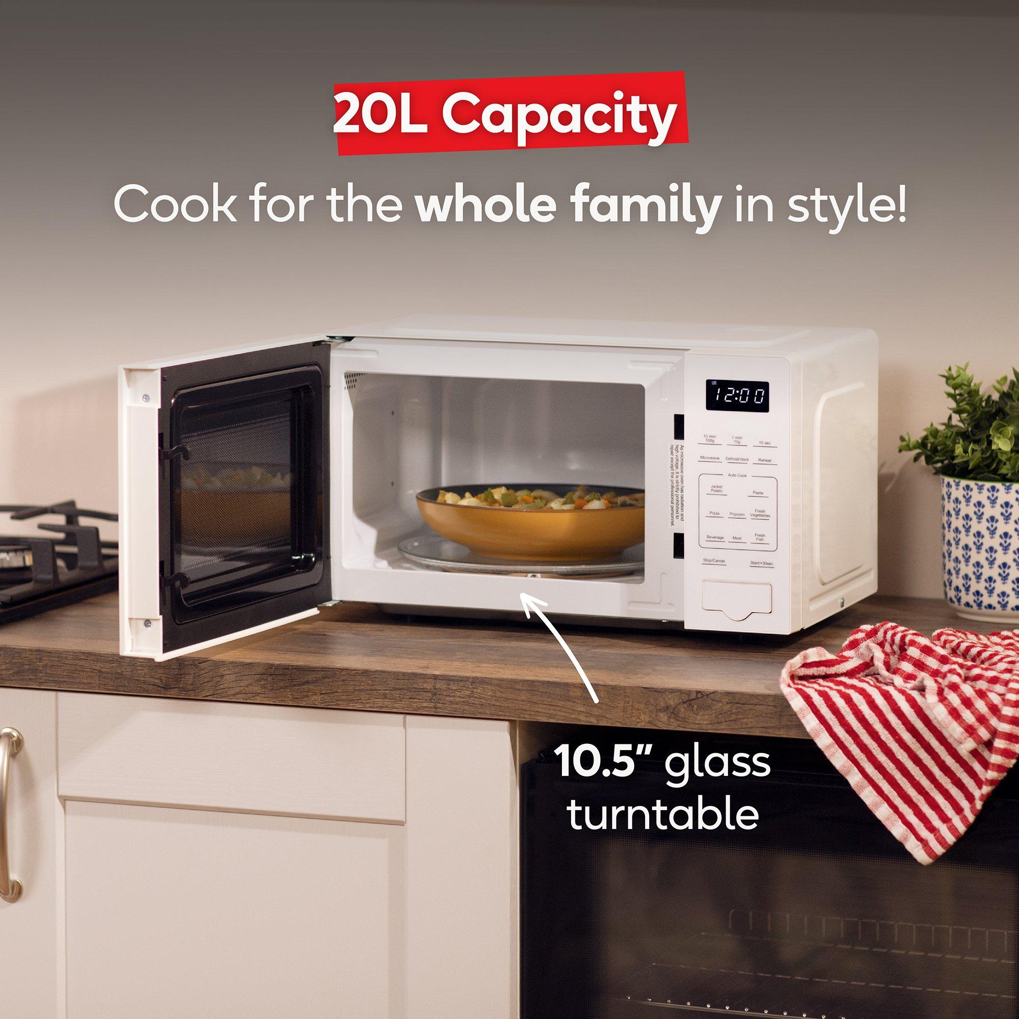 White - Russell Hobbs - RHMT2005-M/01 20L Touch Control Digital Microwave - 6