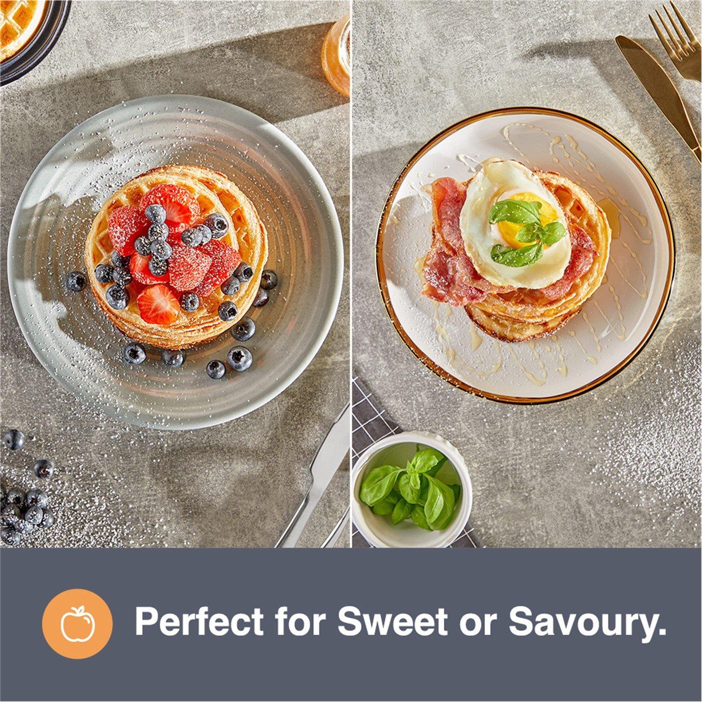 Black - VonShef - Mini Waffle Maker - 600w - 5