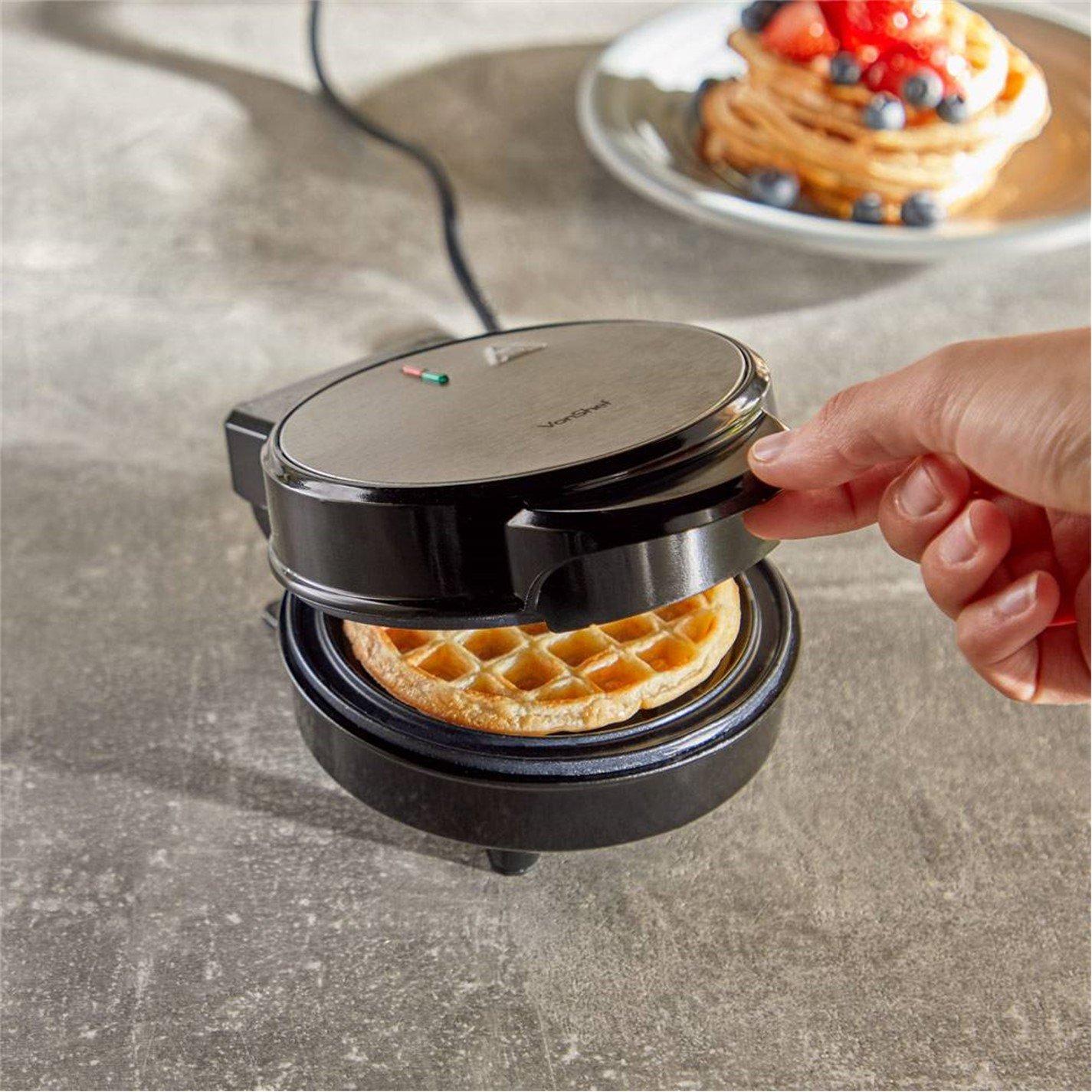 Black - VonShef - Mini Waffle Maker - 600w - 8