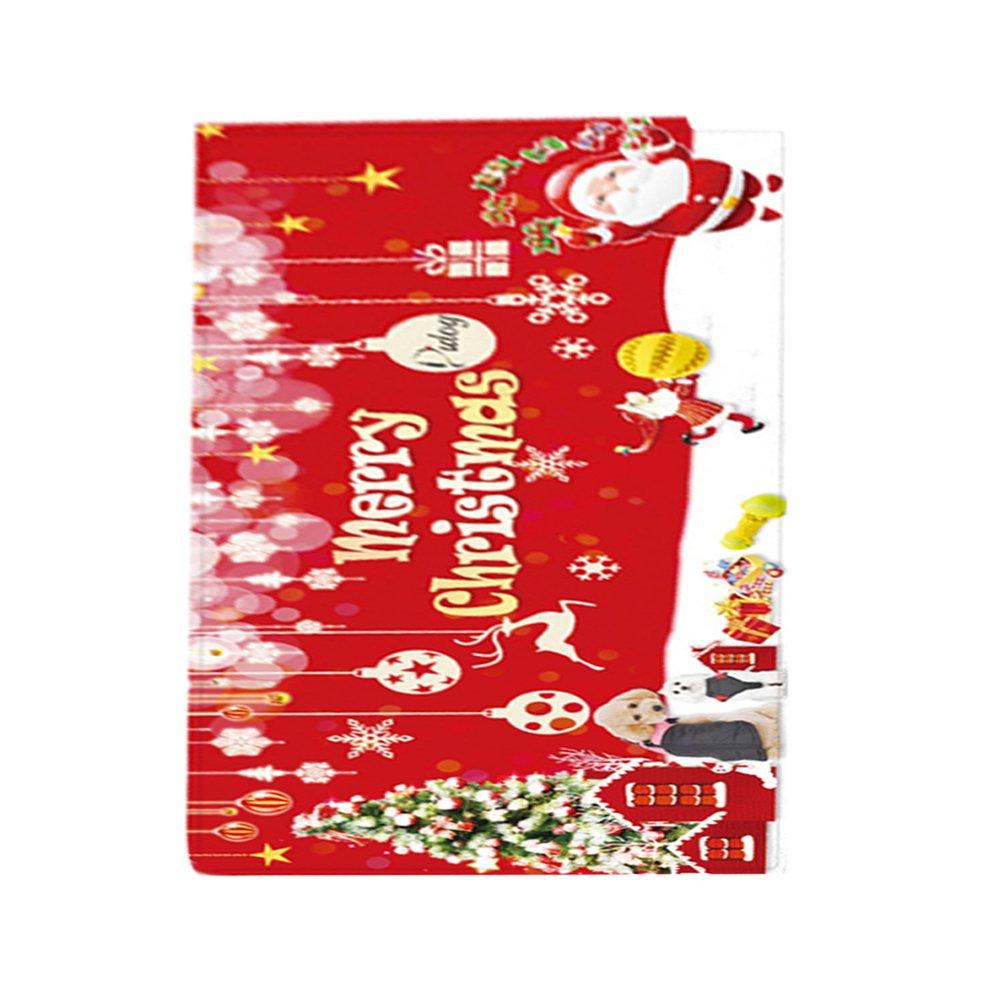 Red - LIFE IDEAS - Christmas Digital - Printed Floor Mat - 1