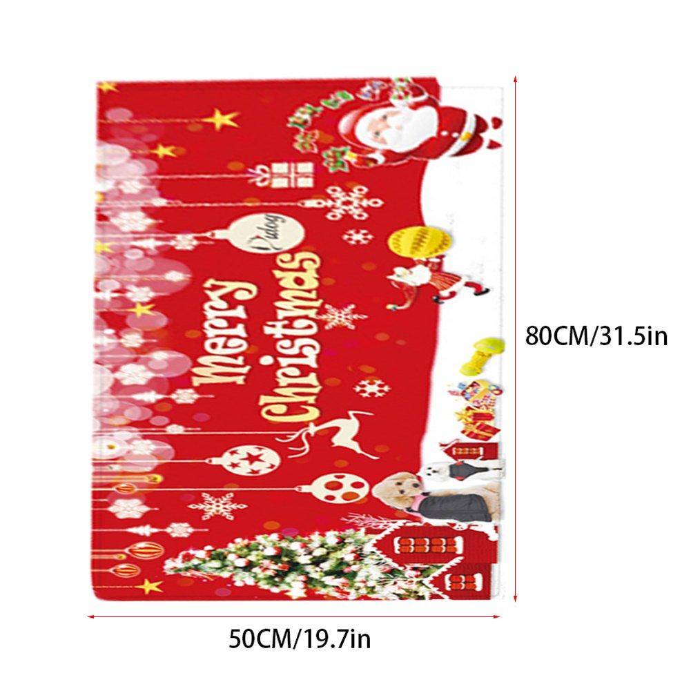 Red - LIFE IDEAS - Christmas Digital - Printed Floor Mat - 2