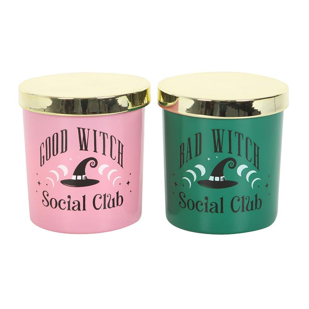 Green - Something Different - Set of 2 Good Witch and Bad Witch Scented Glass Ca - 2