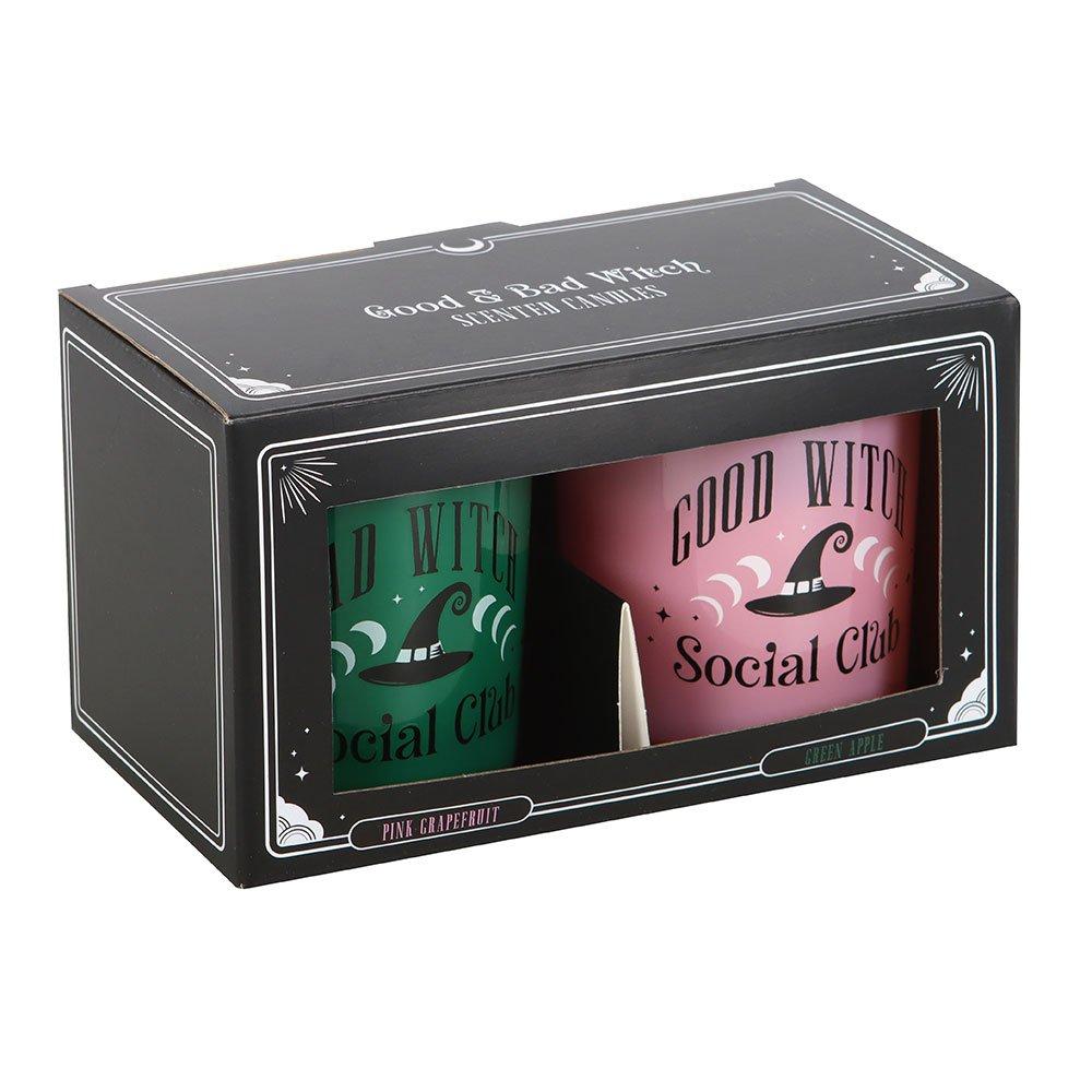 Green - Something Different - Set of 2 Good Witch and Bad Witch Scented Glass Ca - 4