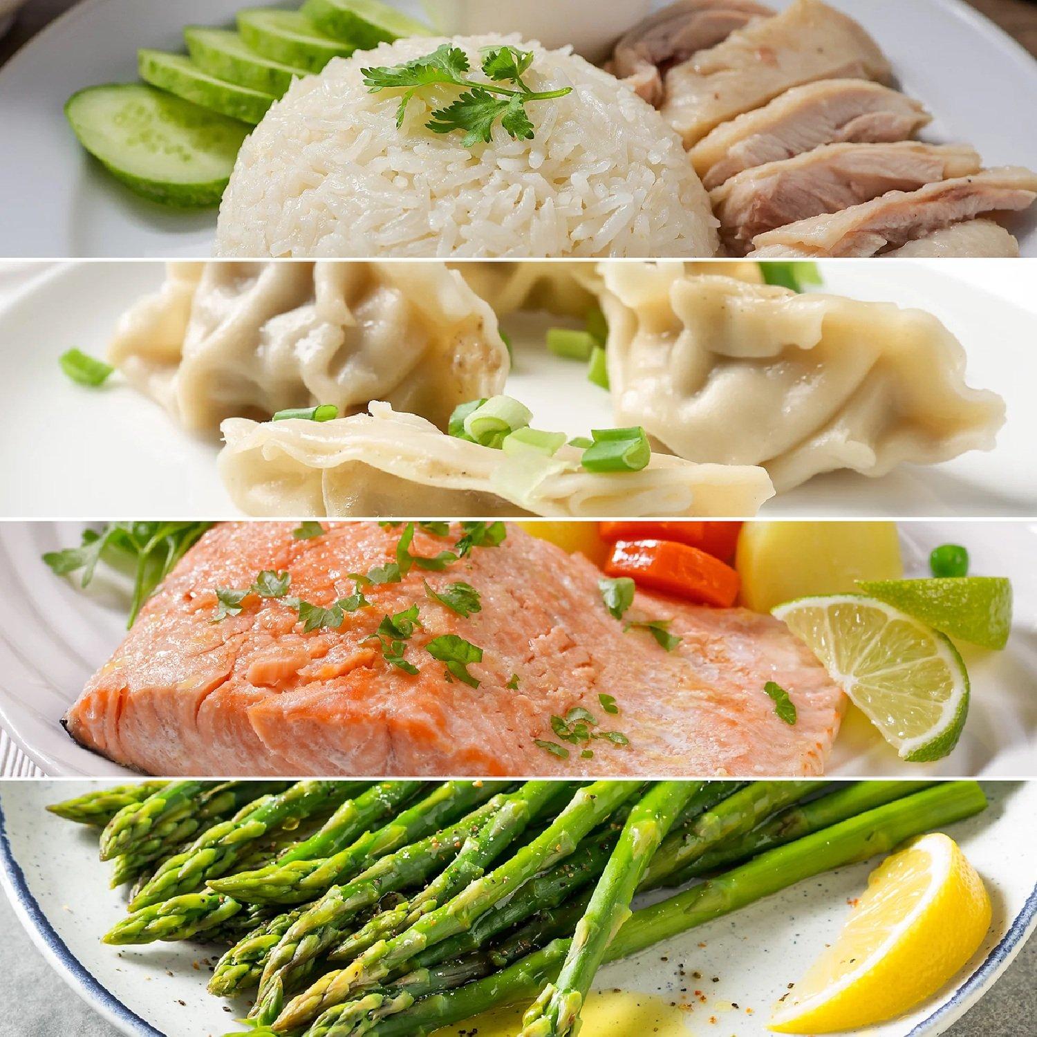 White - VonShef - 3 Tier Food Steamer - 800W - 9