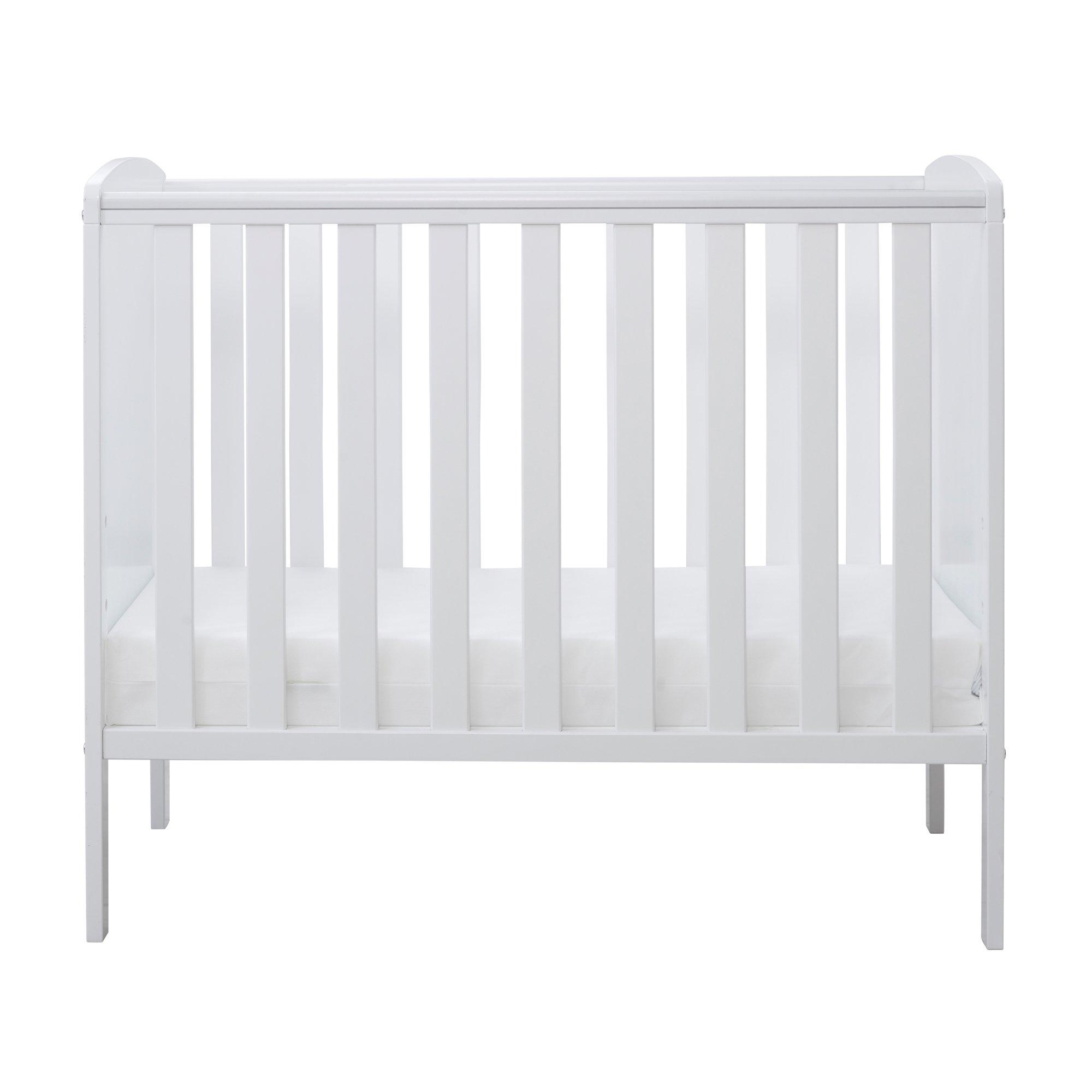 White - Ickle Bubba - Coleby Space Saver Cot and Fibre Mattress - 5