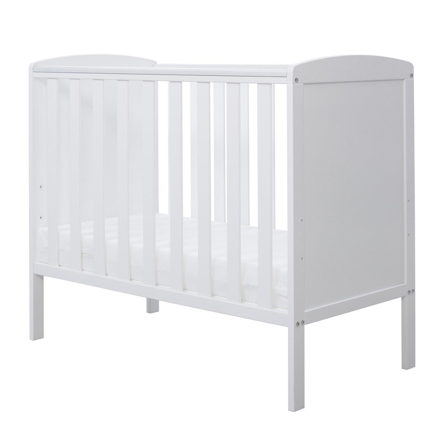 White - Ickle Bubba - Coleby Space Saver Cot and Fibre Mattress - 6