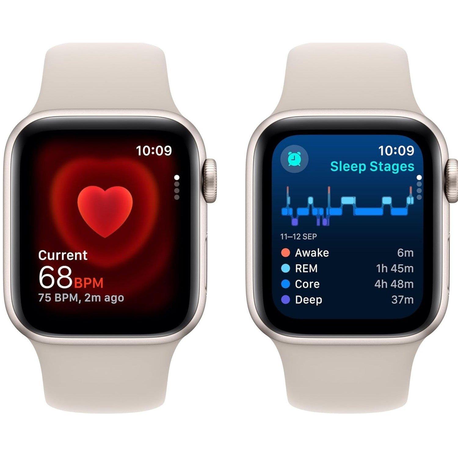 Starlight - Apple - Watch SE 40mm  Sport Band Medium / Large - 3