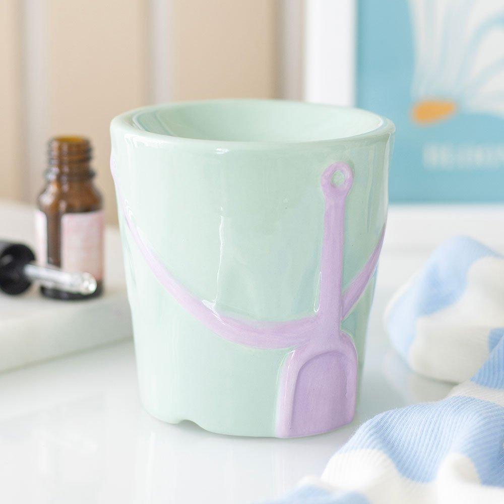 Green - Something Different - Pastel Bucket and Spade Oil Burner - 1