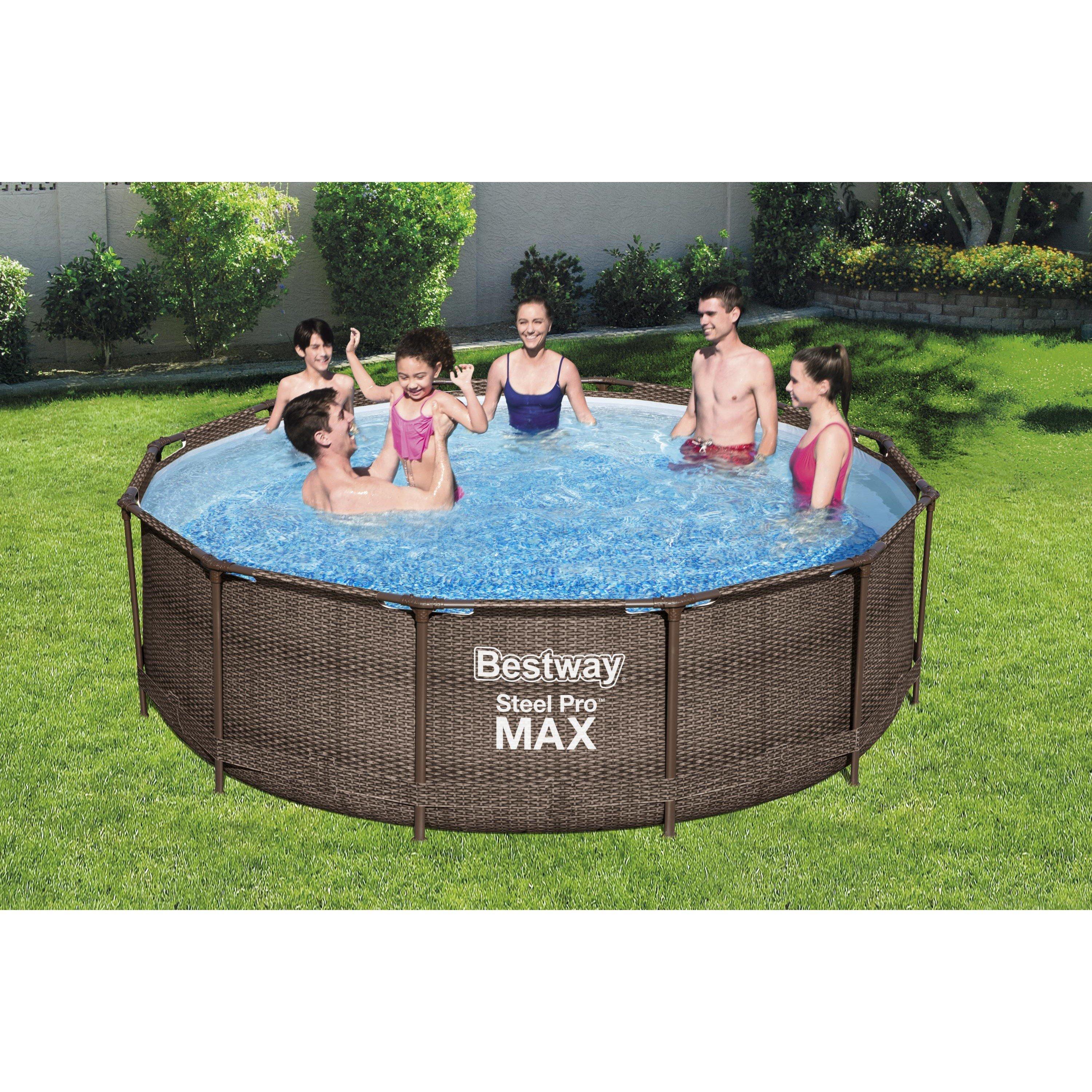 Bestway 12 x 39.5 Steel Pro Deluxe Pool Set