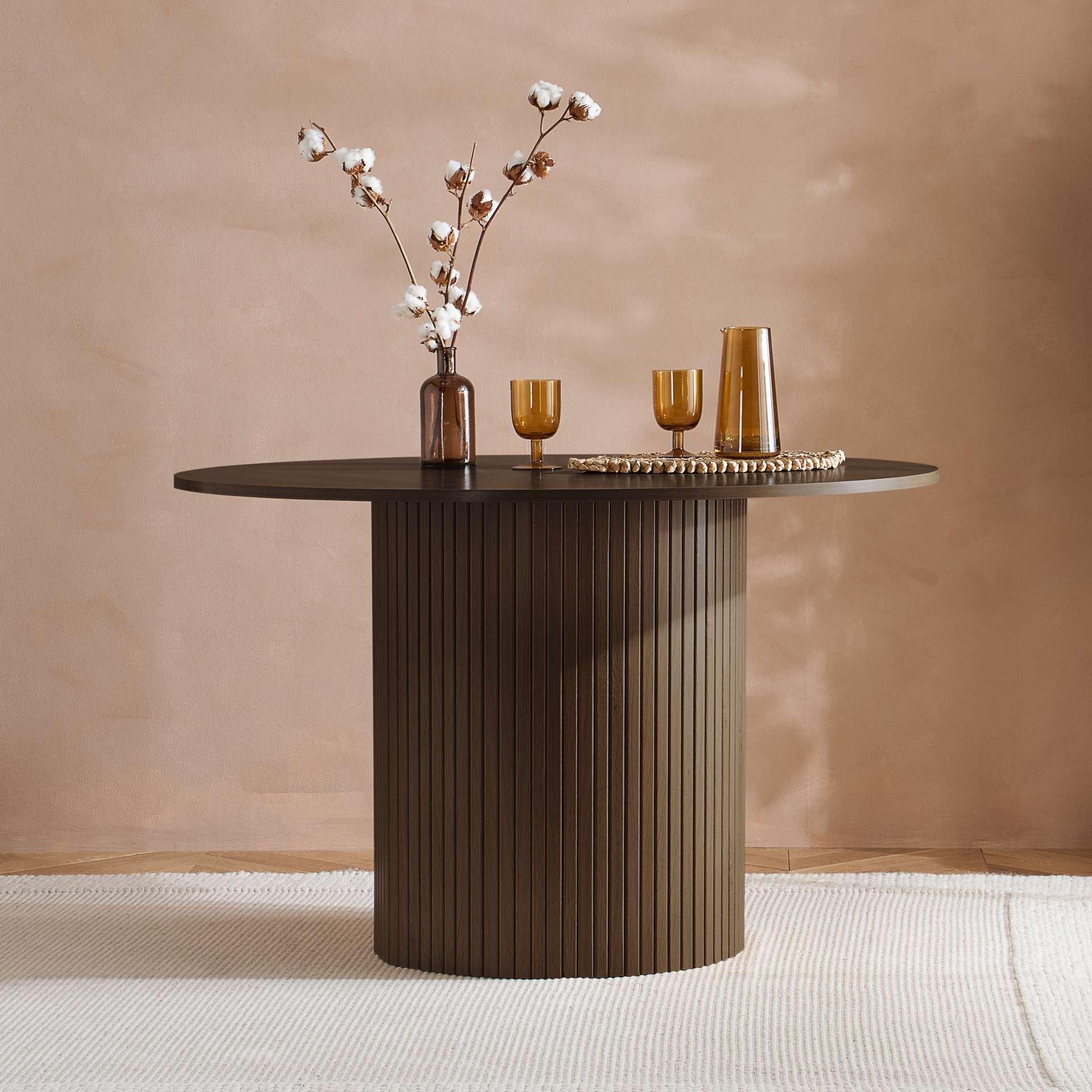 Birlea Axel Round Fluted Dining Table