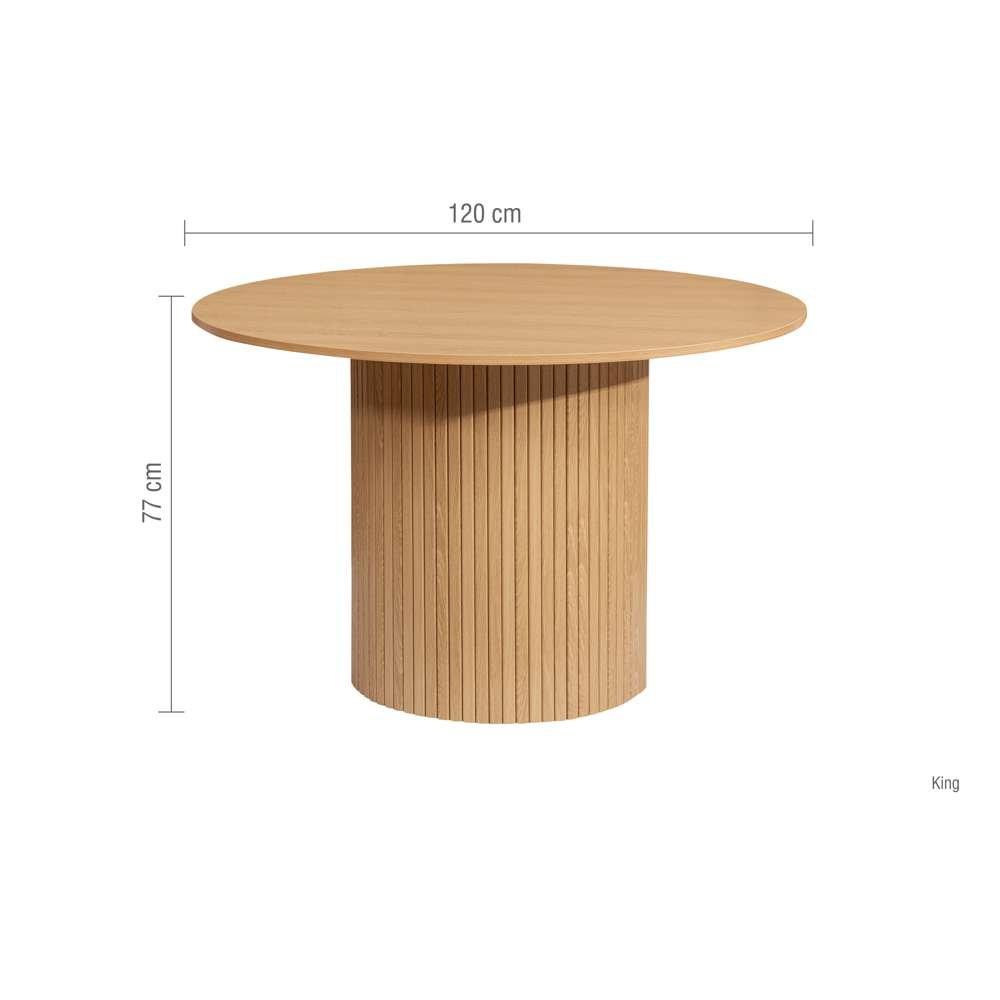 Nude - Birlea - Axel Round Fluted Dining Table - 12