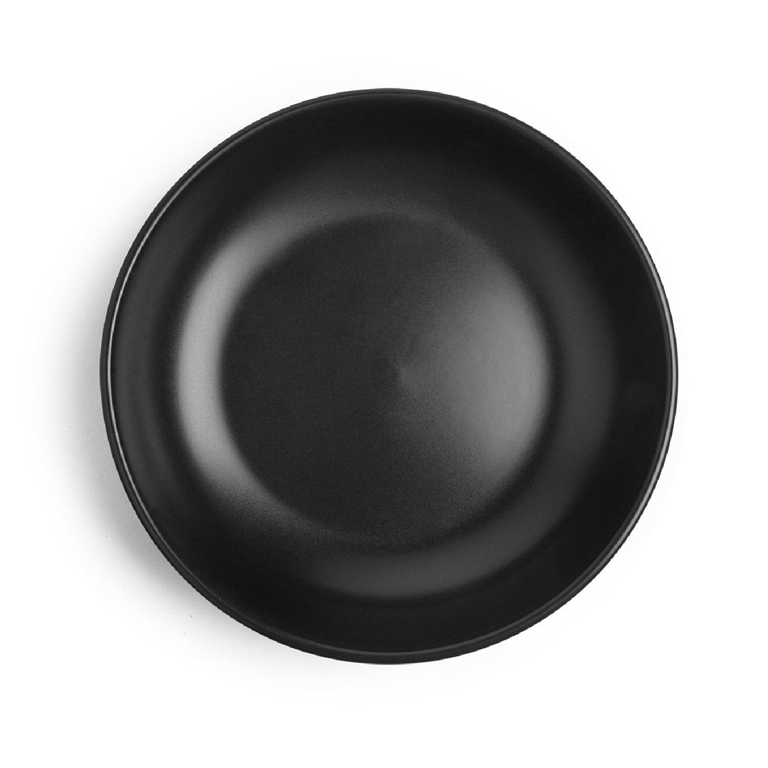 Black - VonShef - Matte Black Pasta Bowl Set – 4 Piece - 7