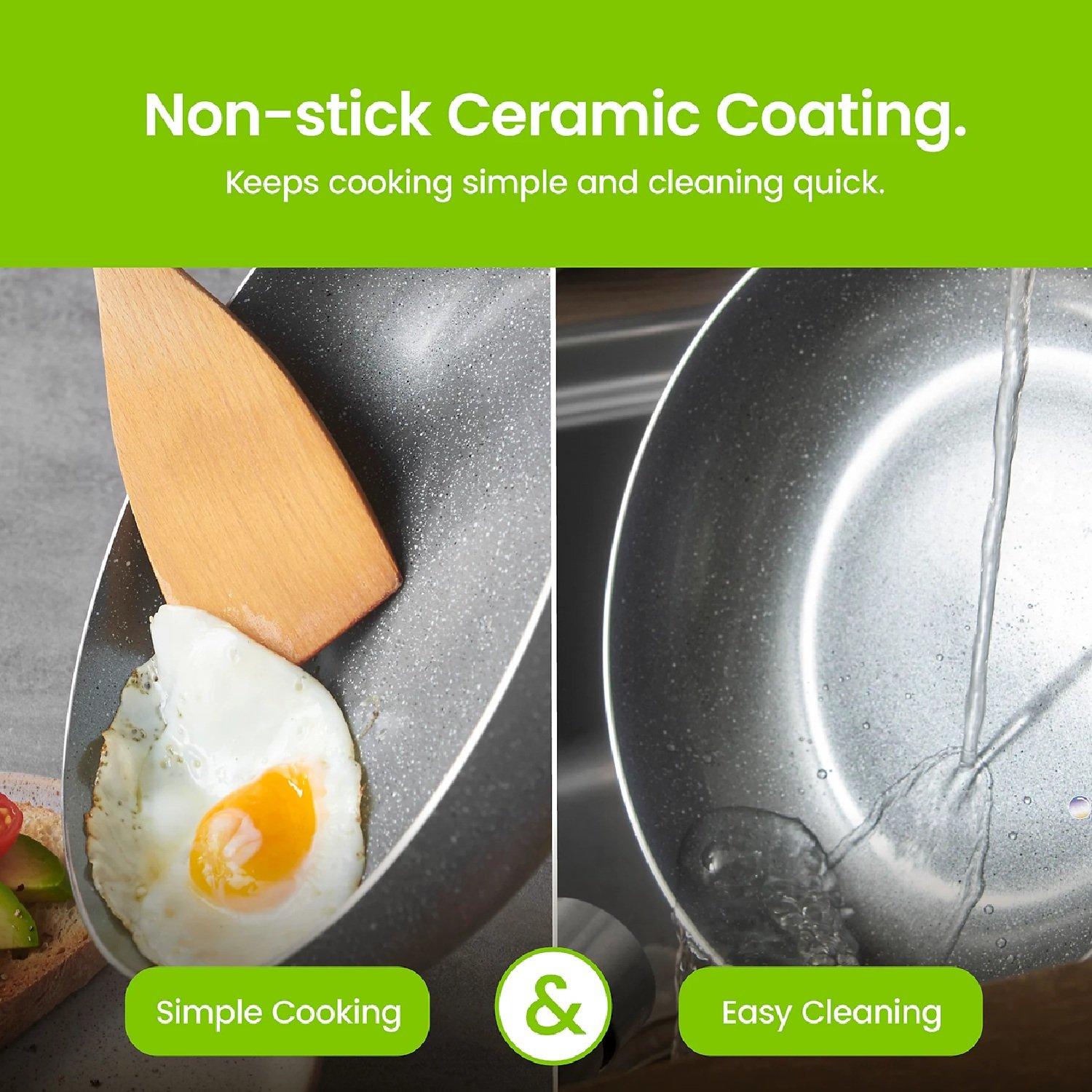 Granite - VonShef - Granite Effect Pans - 8 Piece Set - 4