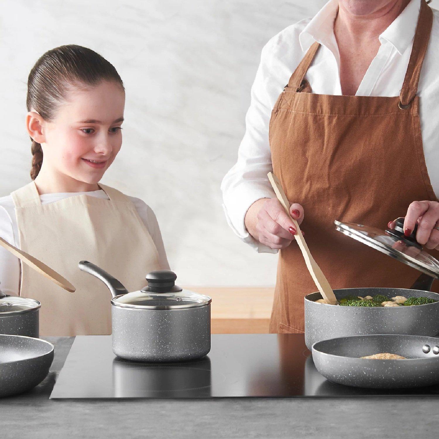 Granite - VonShef - Granite Effect Pans - 8 Piece Set - 9