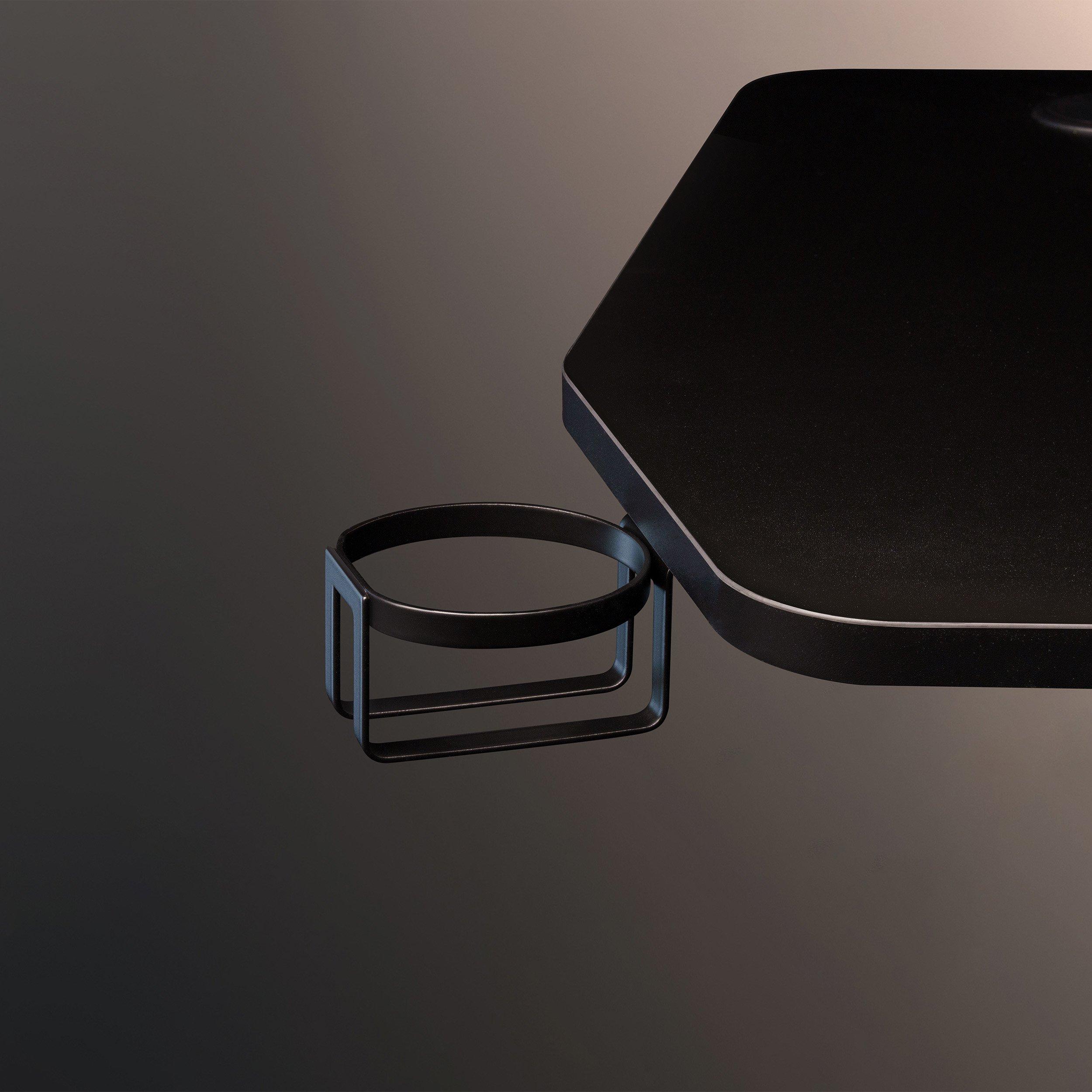 Black - White Shark - Medusa Infinity RGB LED Gaming Desk - 3