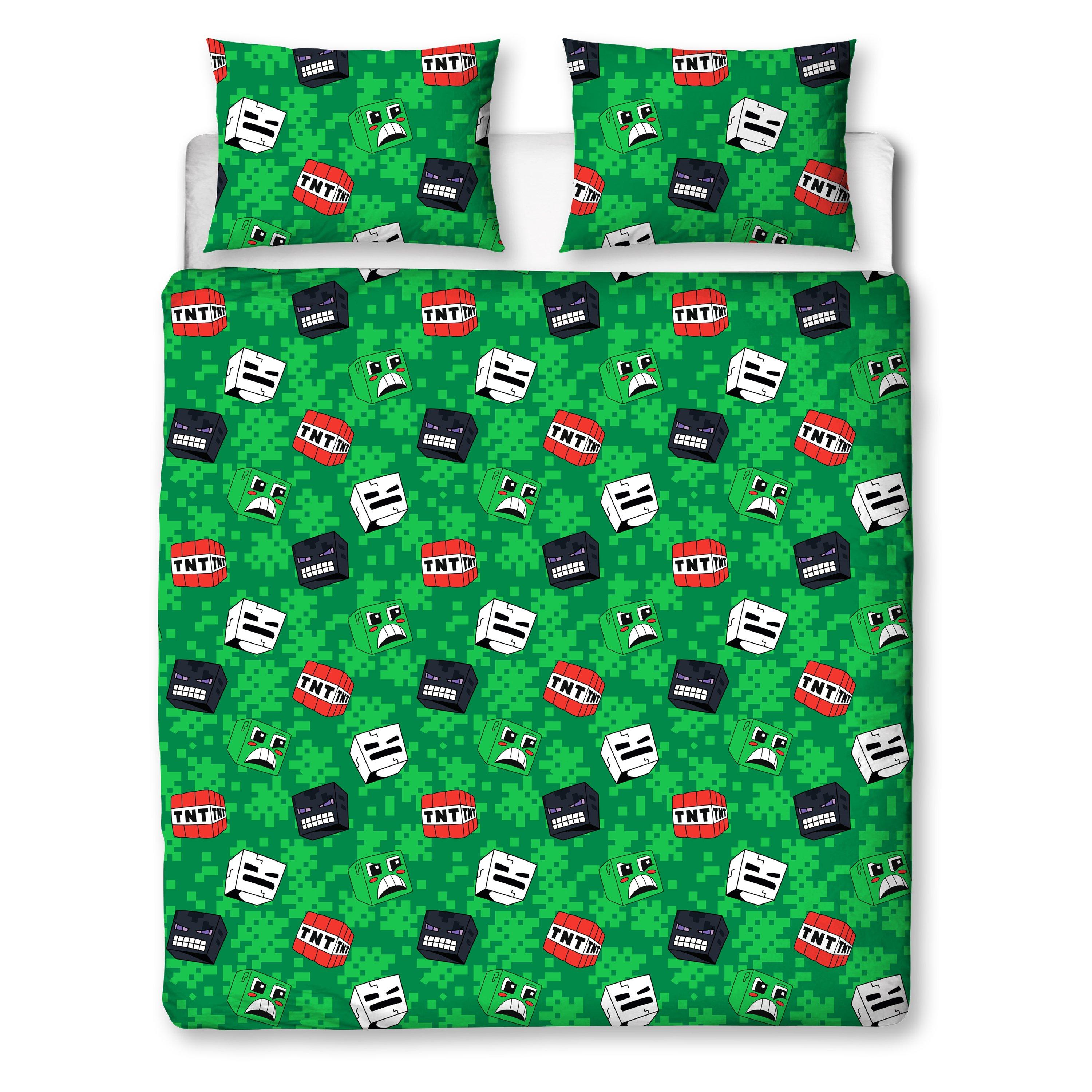 Green - Minecraft - Minecraft Grounds Double Fleece Duvet - 1
