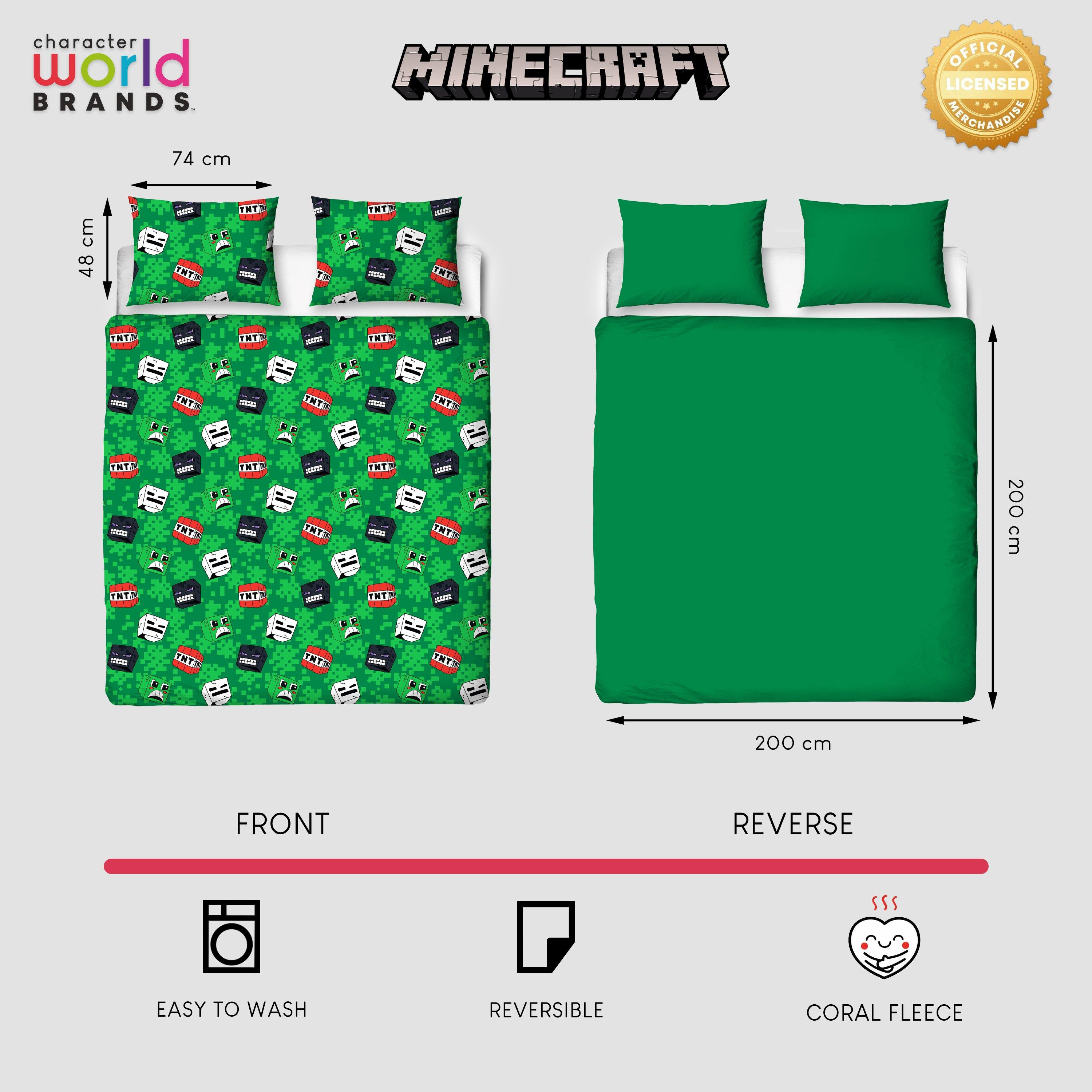 Green - Minecraft - Minecraft Grounds Double Fleece Duvet - 4