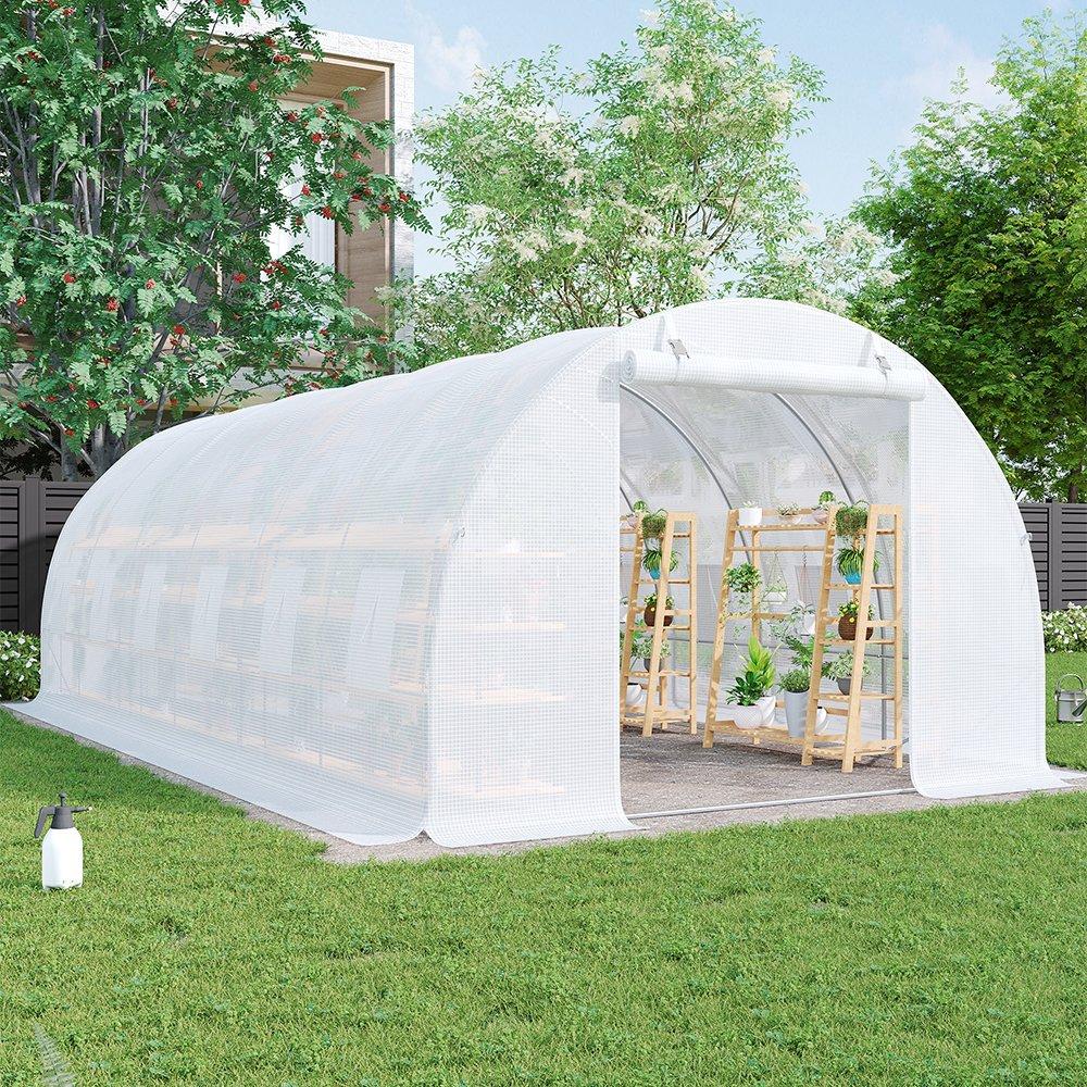 White - Breeins - Outdoor Walk-in Tunnel Greenhouse White - 1