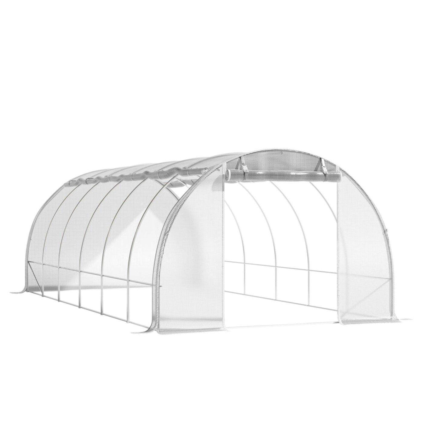 White - Breeins - Outdoor Walk-in Tunnel Greenhouse White - 2