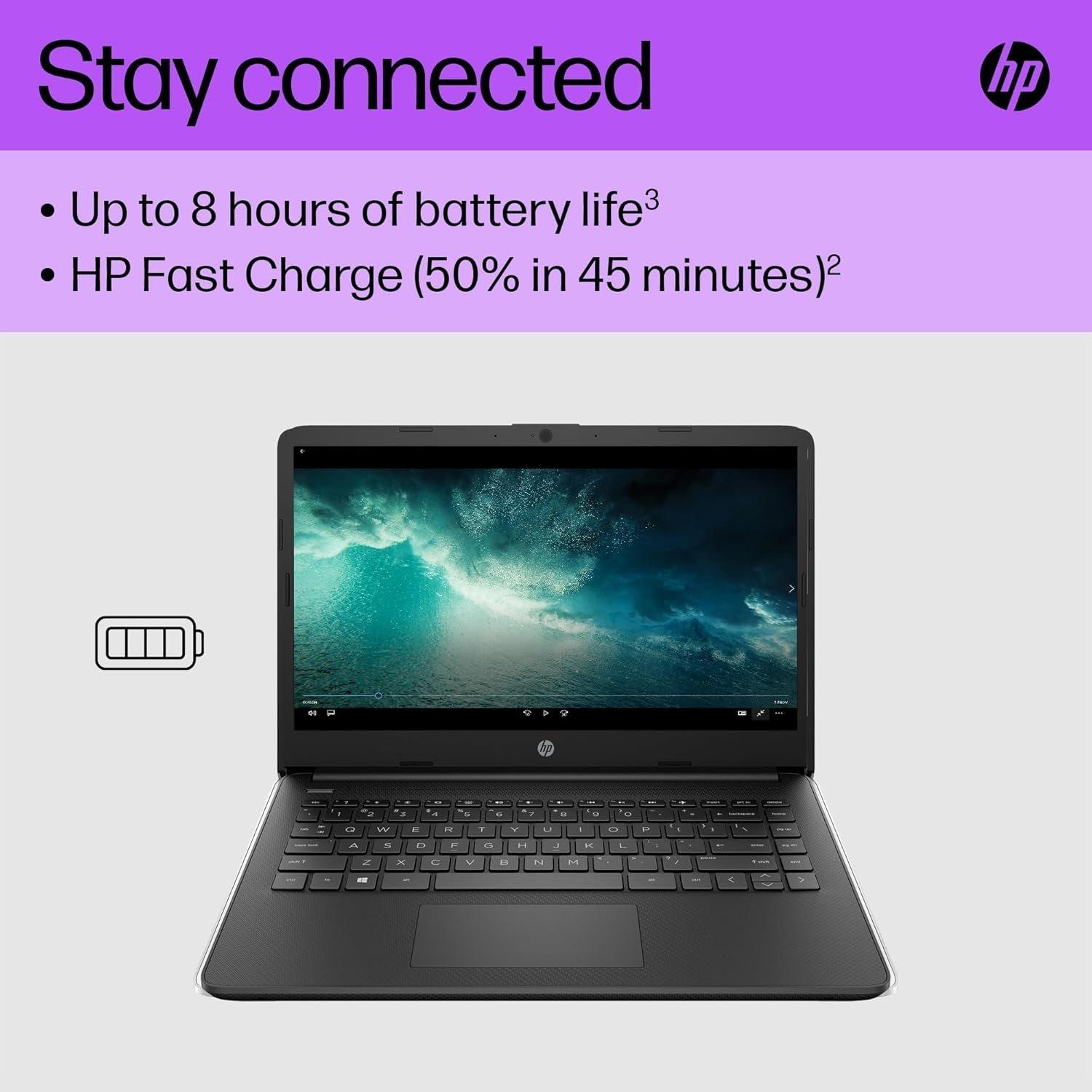 Black - HP - HP Stream 14 Intel 4GB 64GB Win 11 Office 365 - 5