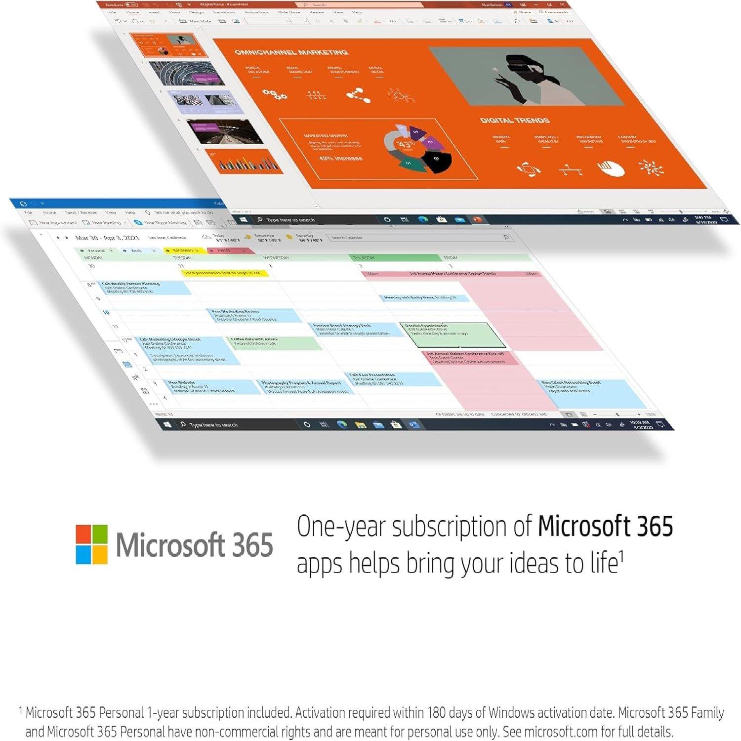 Black - HP - HP Stream 14 Intel 4GB 64GB Win 11 Office 365 - 7