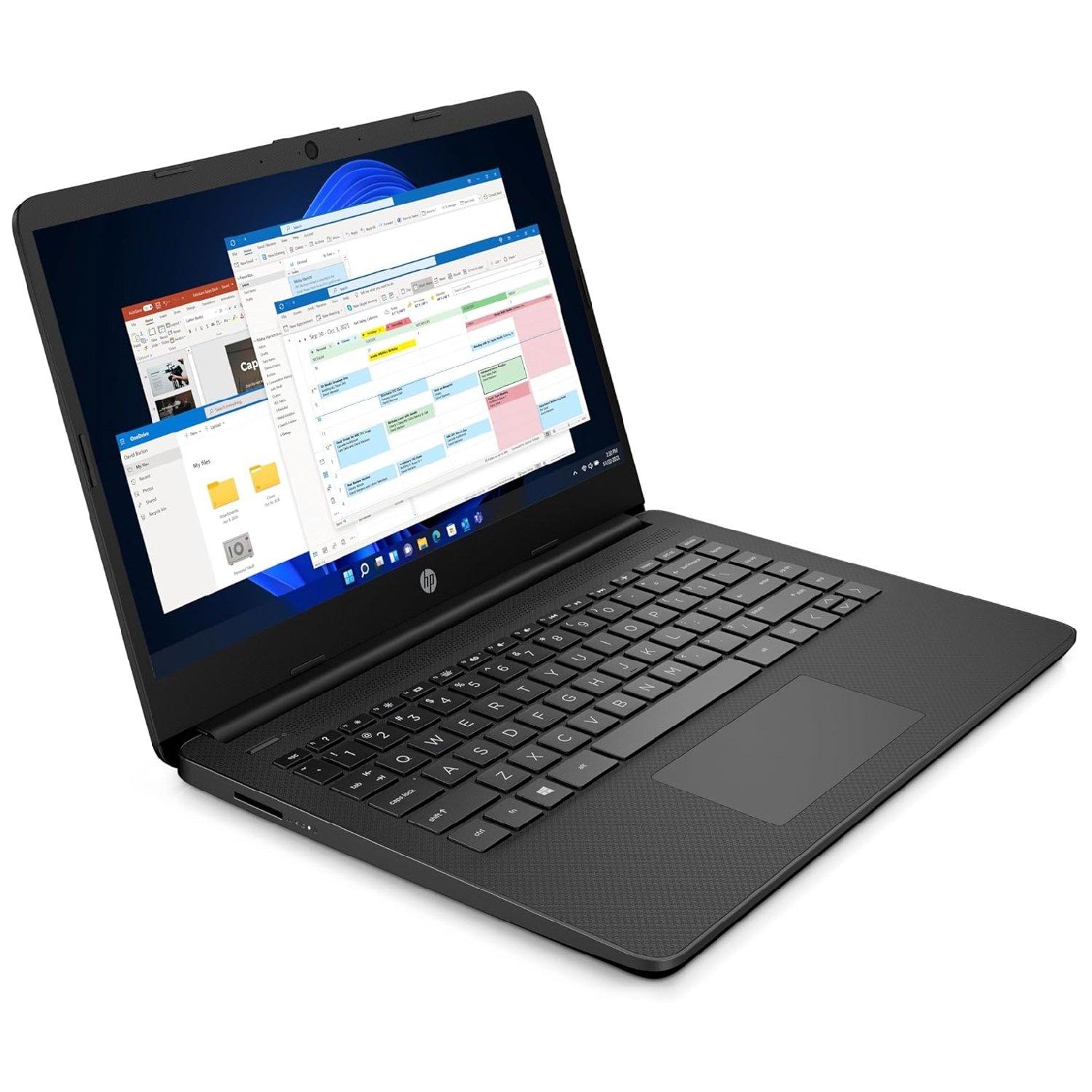 Black - HP - HP Stream 14 Intel 4GB 64GB Win 11 Office 365 - 8
