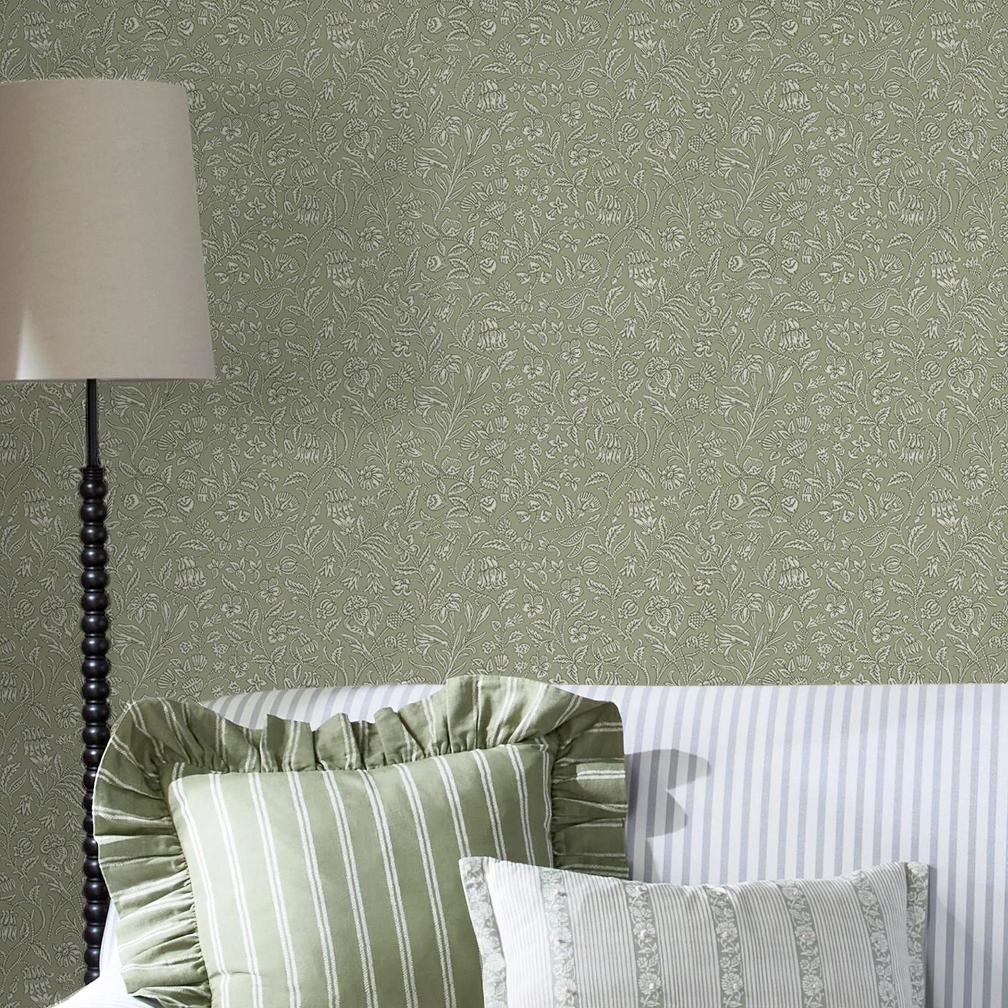Sage Green - Laura Ashley - Elmdon Wallpaper - 5