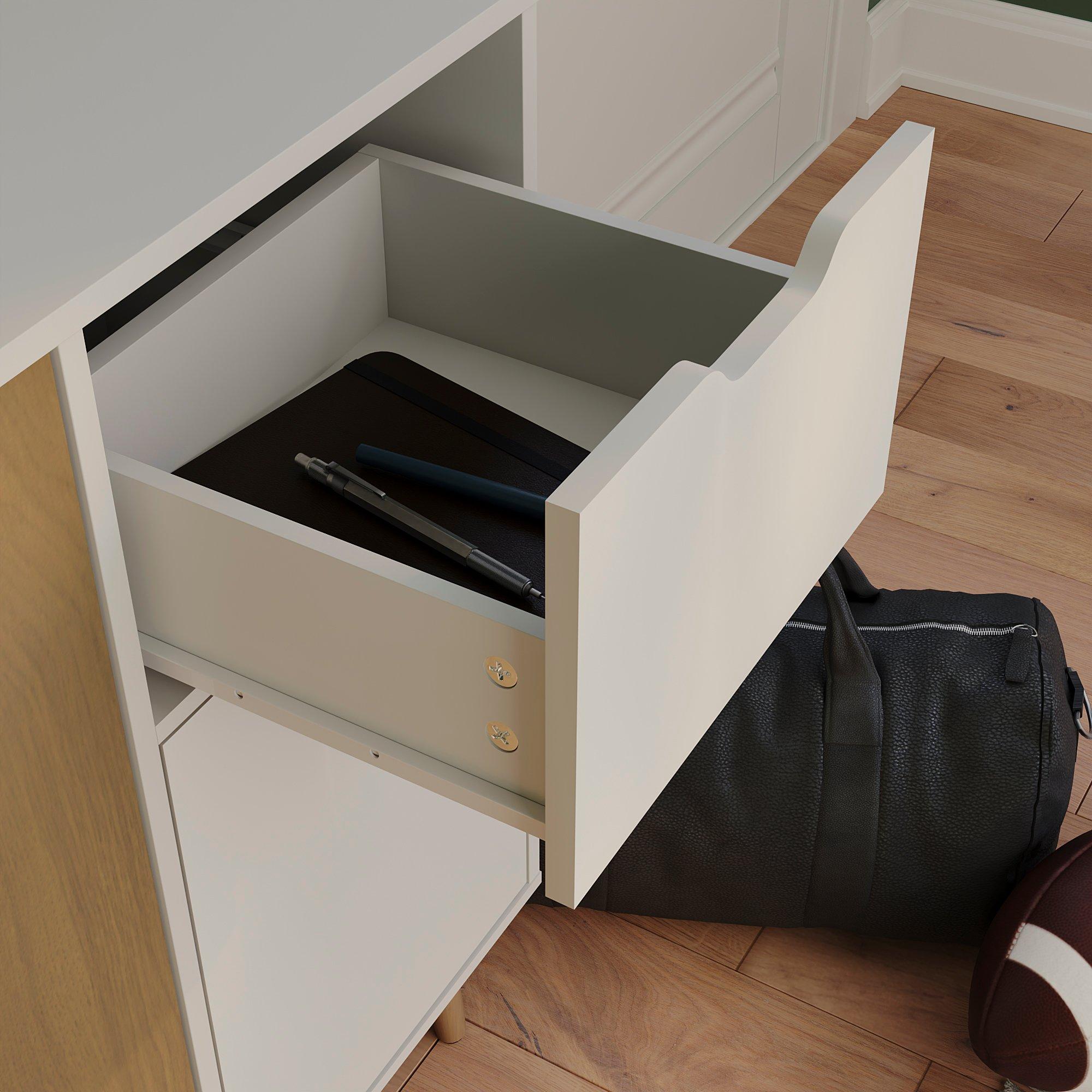 Oak & White - Lassic - Vida Designs 3 Door 1 Drawer Sideboard Storage - 3