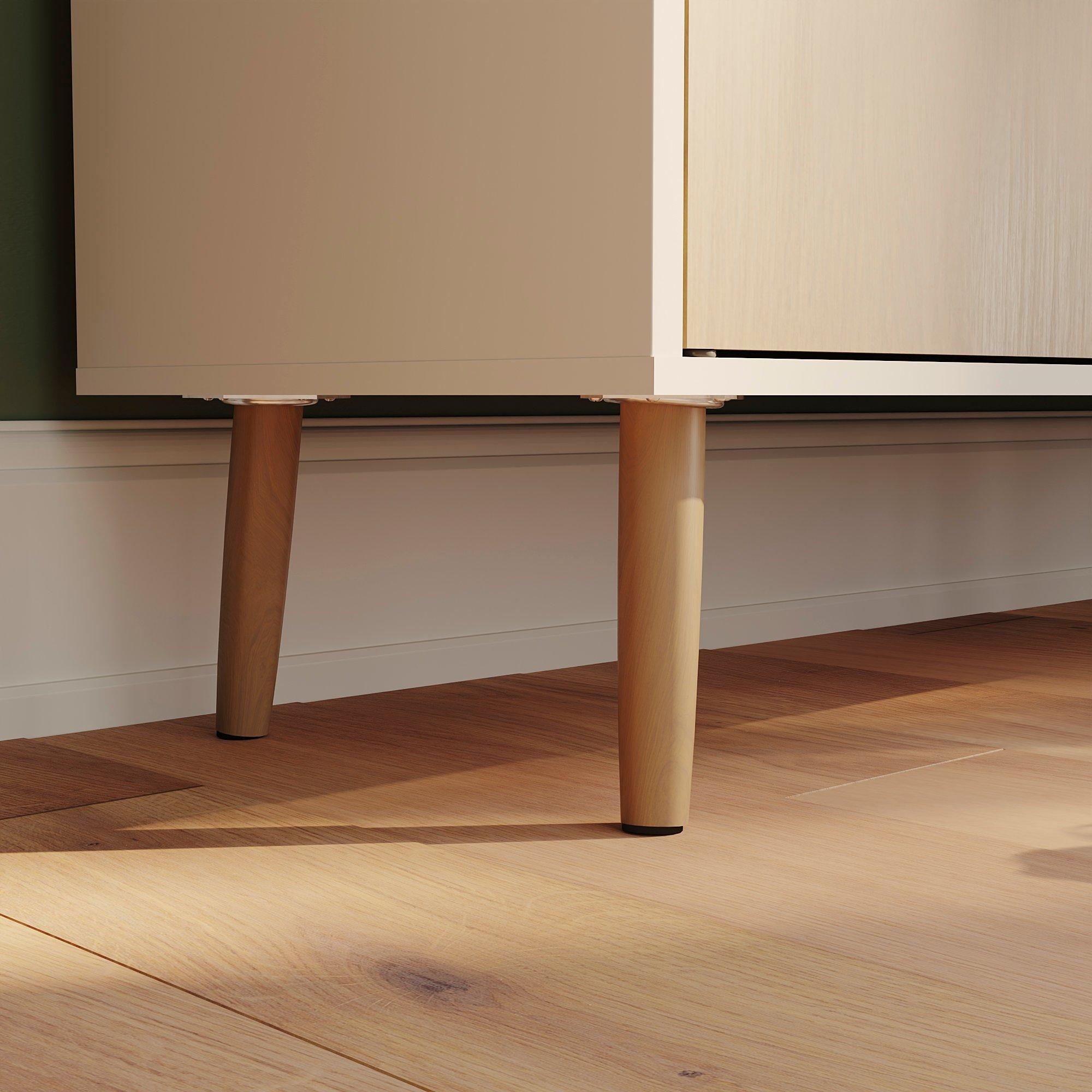 Oak & White - Lassic - Vida Designs 3 Door 1 Drawer Sideboard Storage - 4