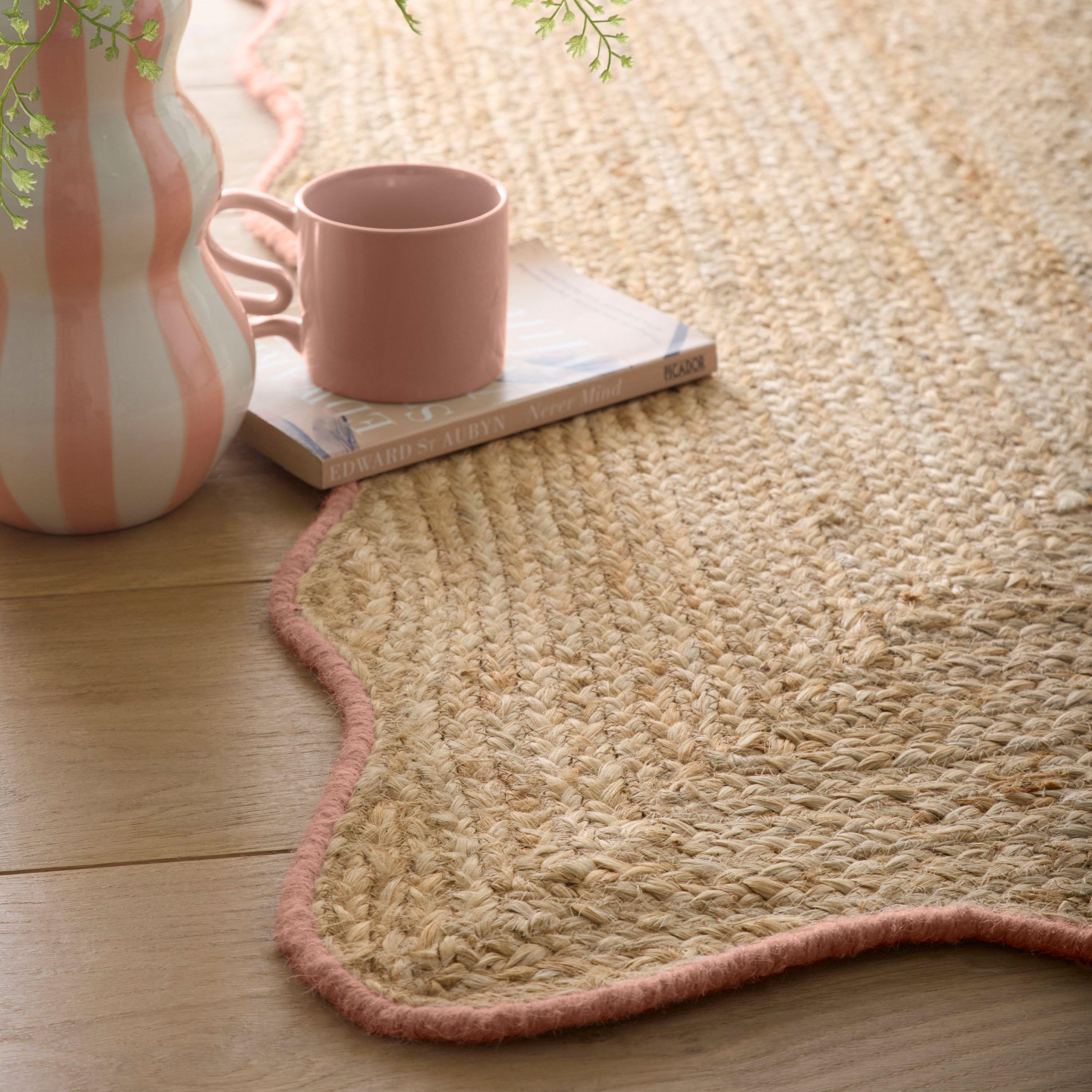 Orange - Origin - Jute Scalloped Edge Rug - 4