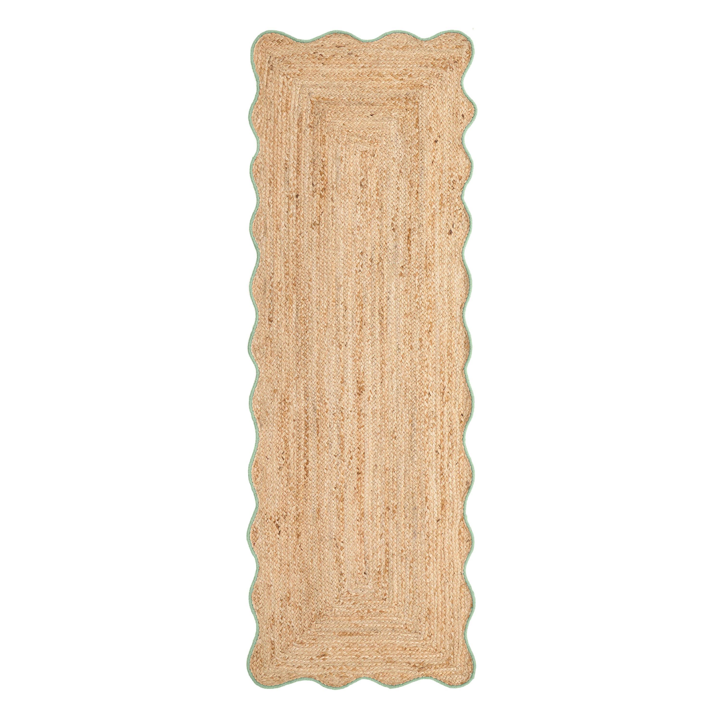 Green - Origin Rugs - Jute Scalloped Edge Rug - 2
