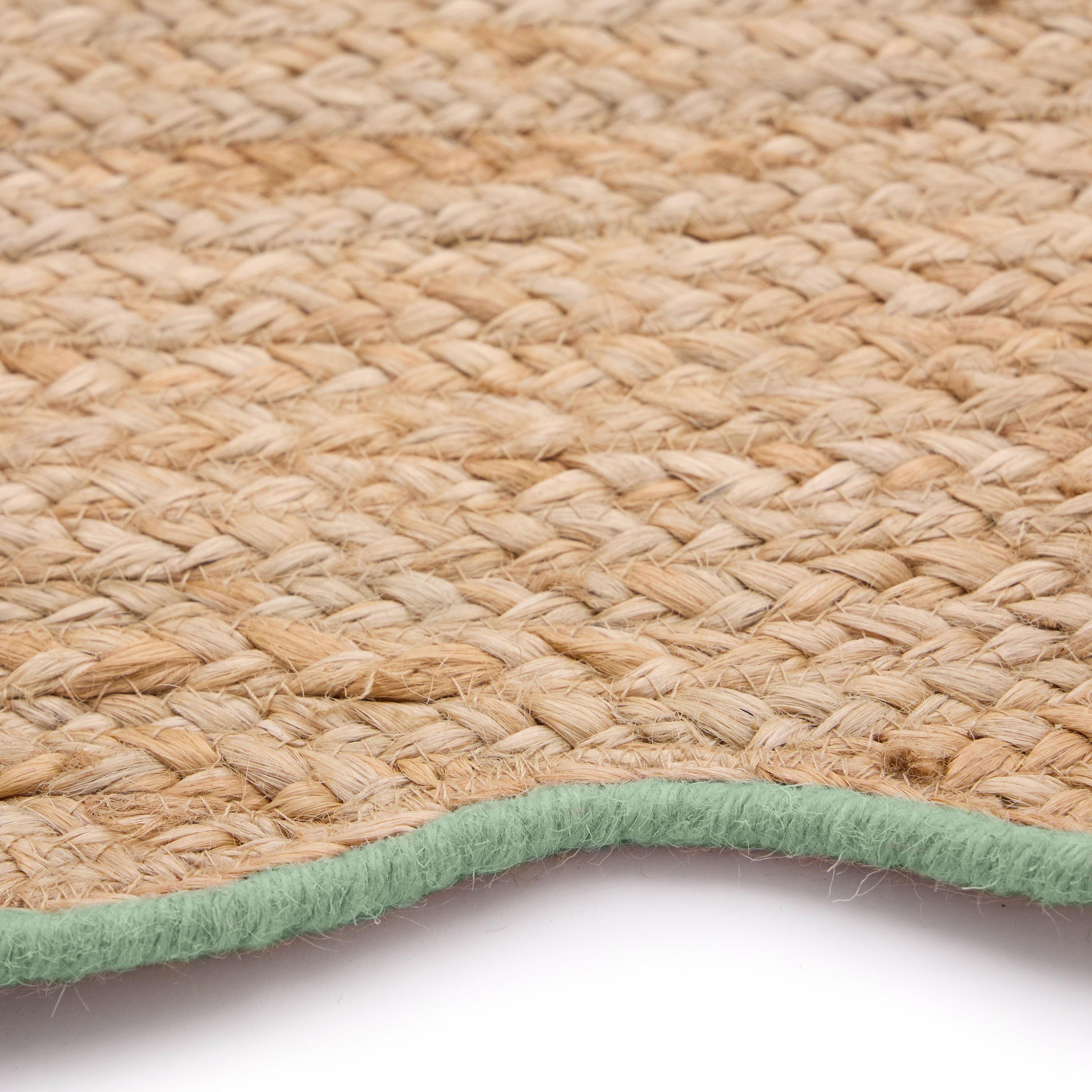 Green - Origin Rugs - Jute Scalloped Edge Rug - 3