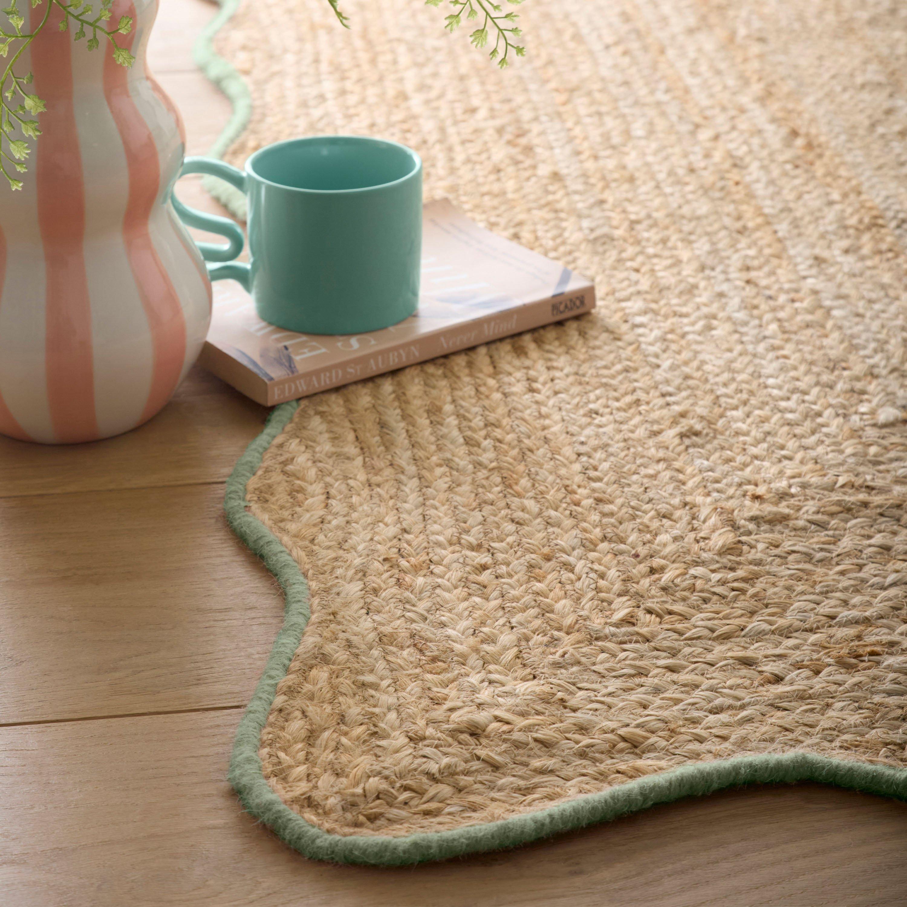 Green - Origin Rugs - Jute Scalloped Edge Rug - 4