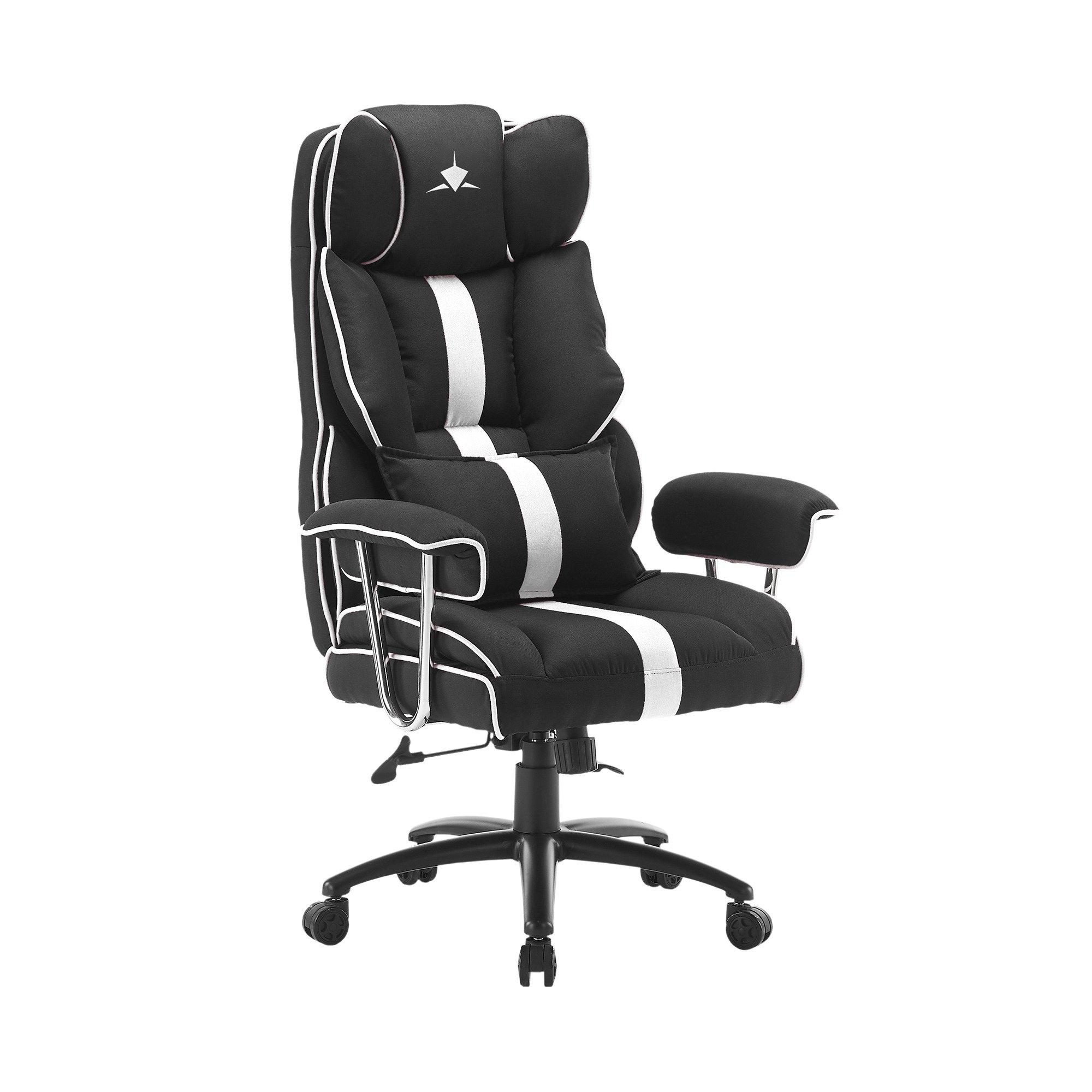 Black & White - White Shark - Le Mans Ultra Comfort Racing Gaming Chair - 1