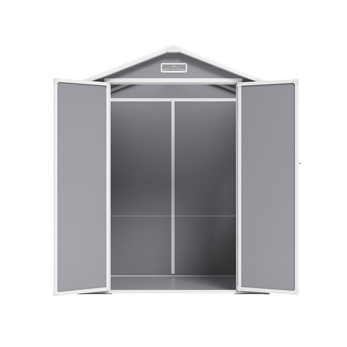 Grey - Breeins - Outdoor 6x4Fts Plastic Garden Storage Shed Grey - 4