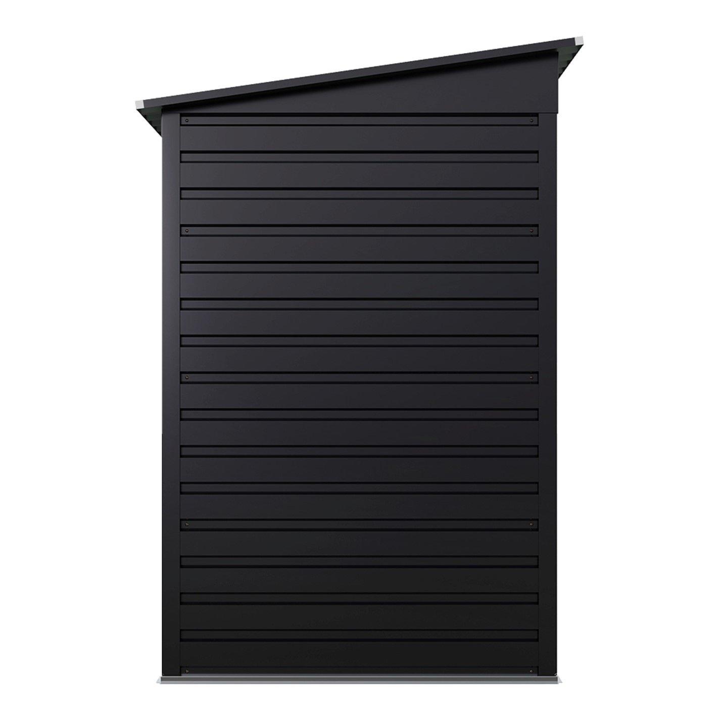 Black - Breeins - Garden 8x4Fts 2-Doors Storage Shed Charcoal Black - 5