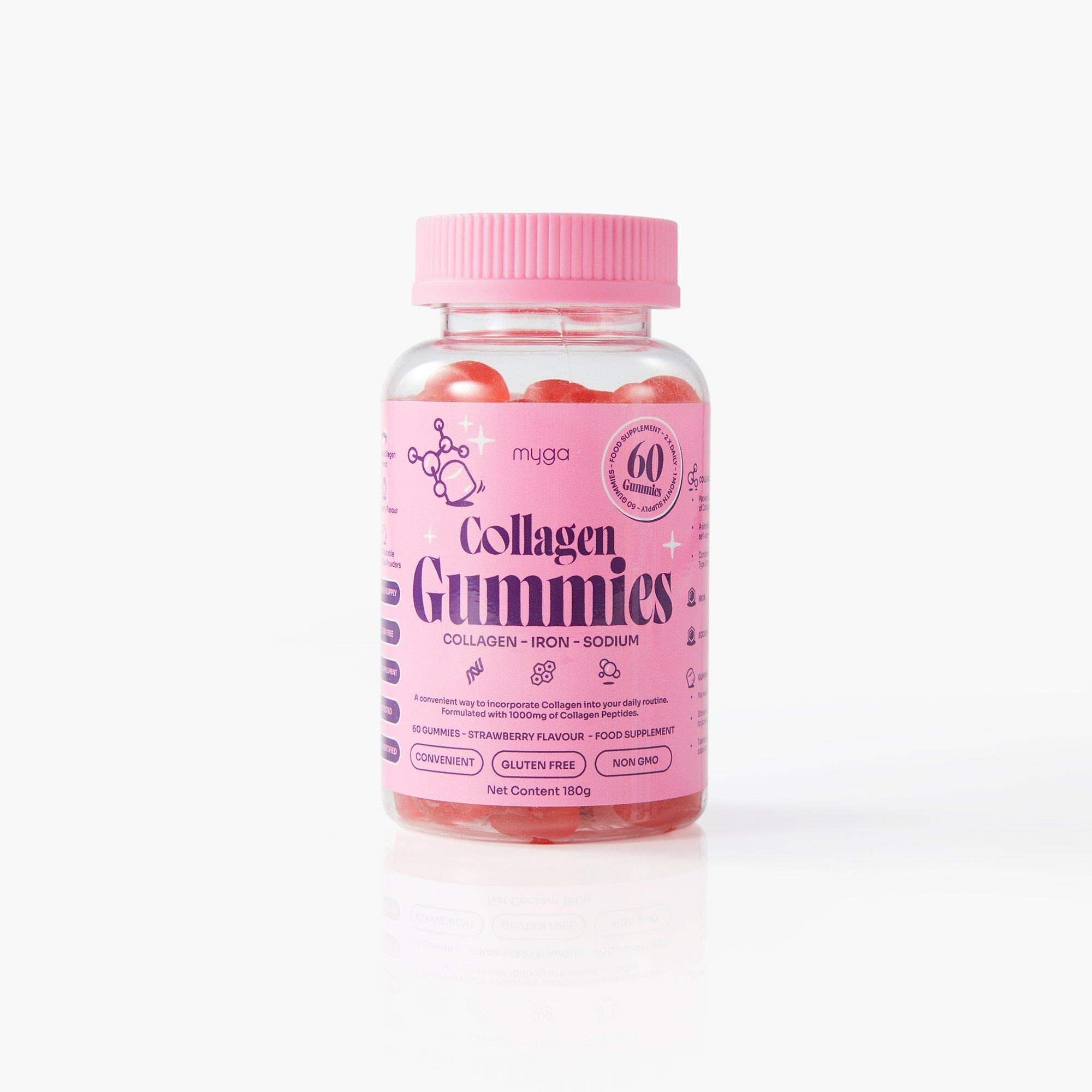 Pink - Myga - Myga Collagen Gummies – 60 Gummies - 1