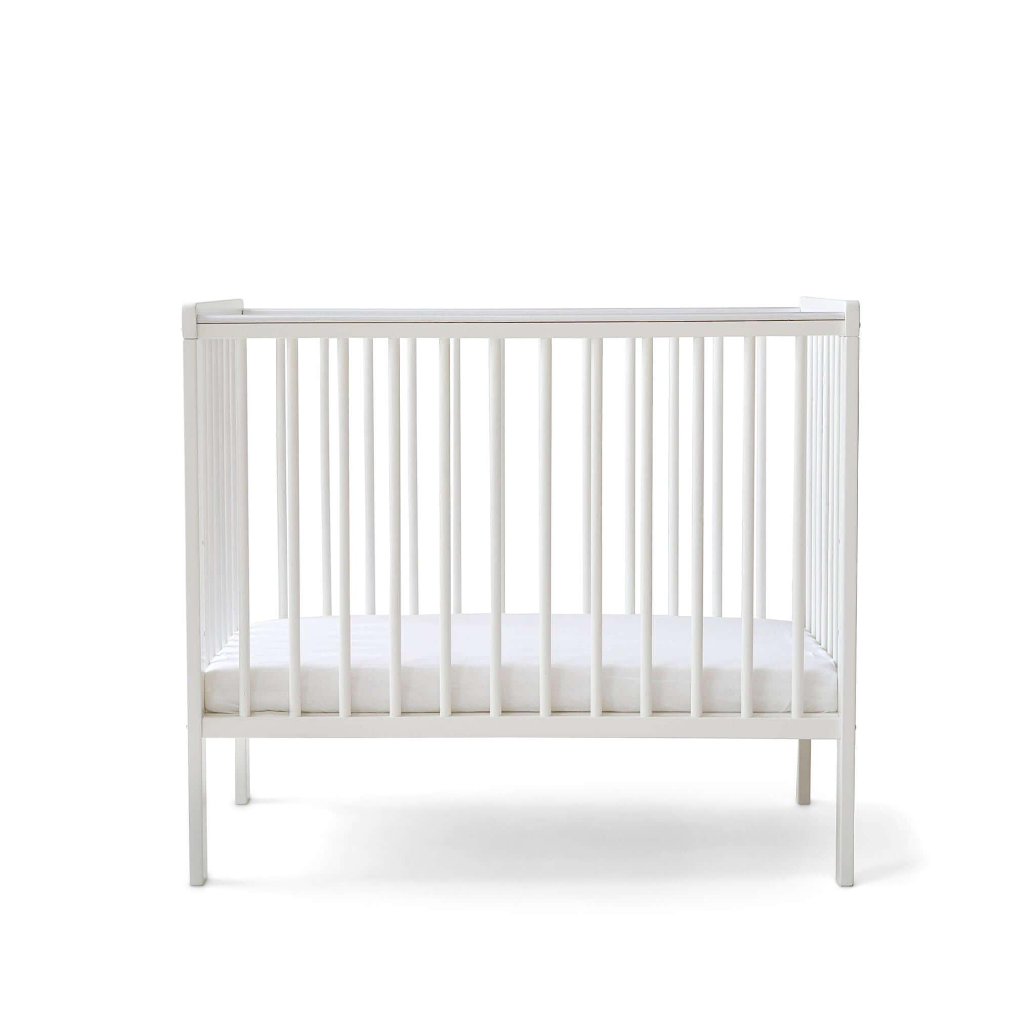 White - Clair De Lune - East Coast Space Saver Cot with Mattress - White - 2