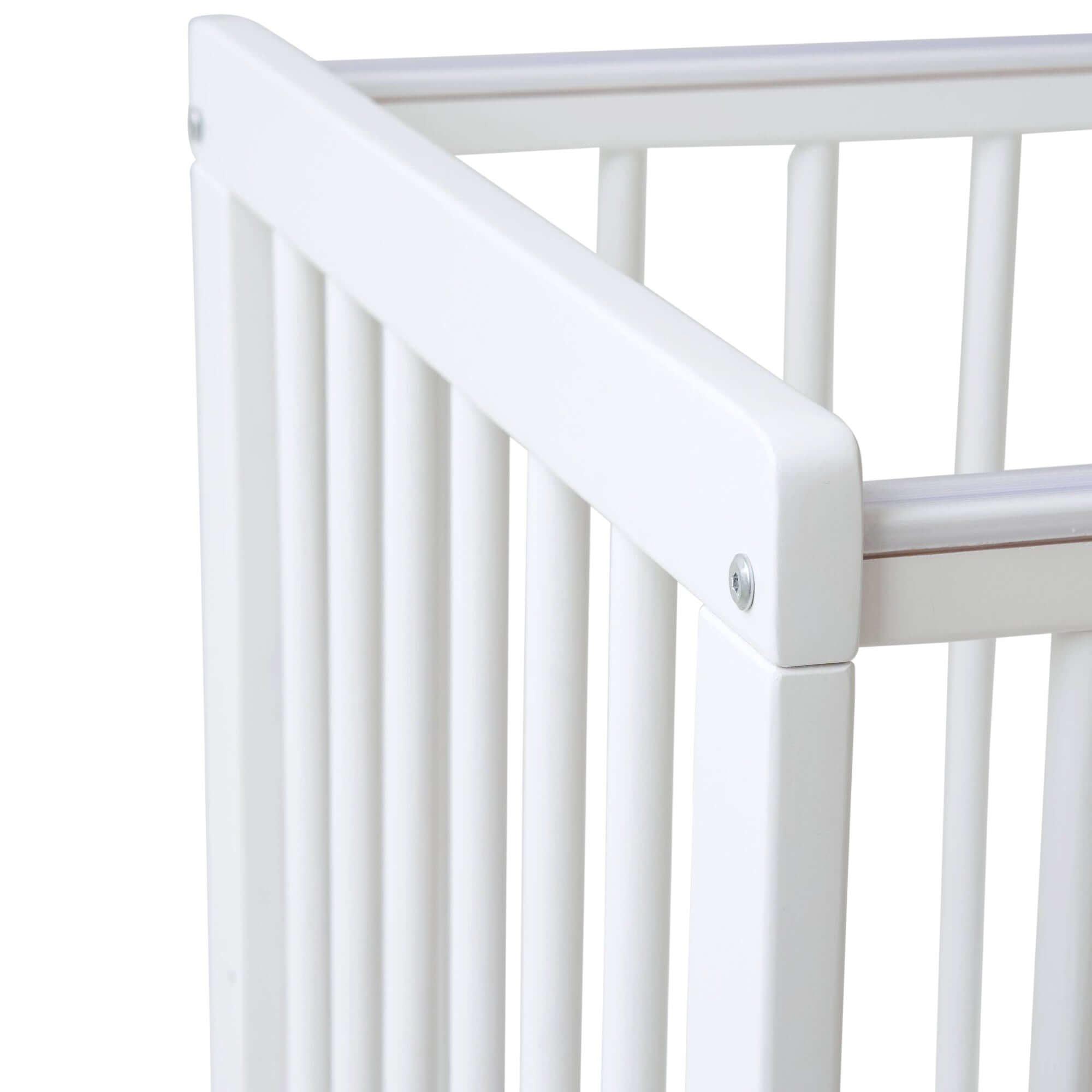 White - Clair De Lune - East Coast Space Saver Cot with Mattress - White - 3