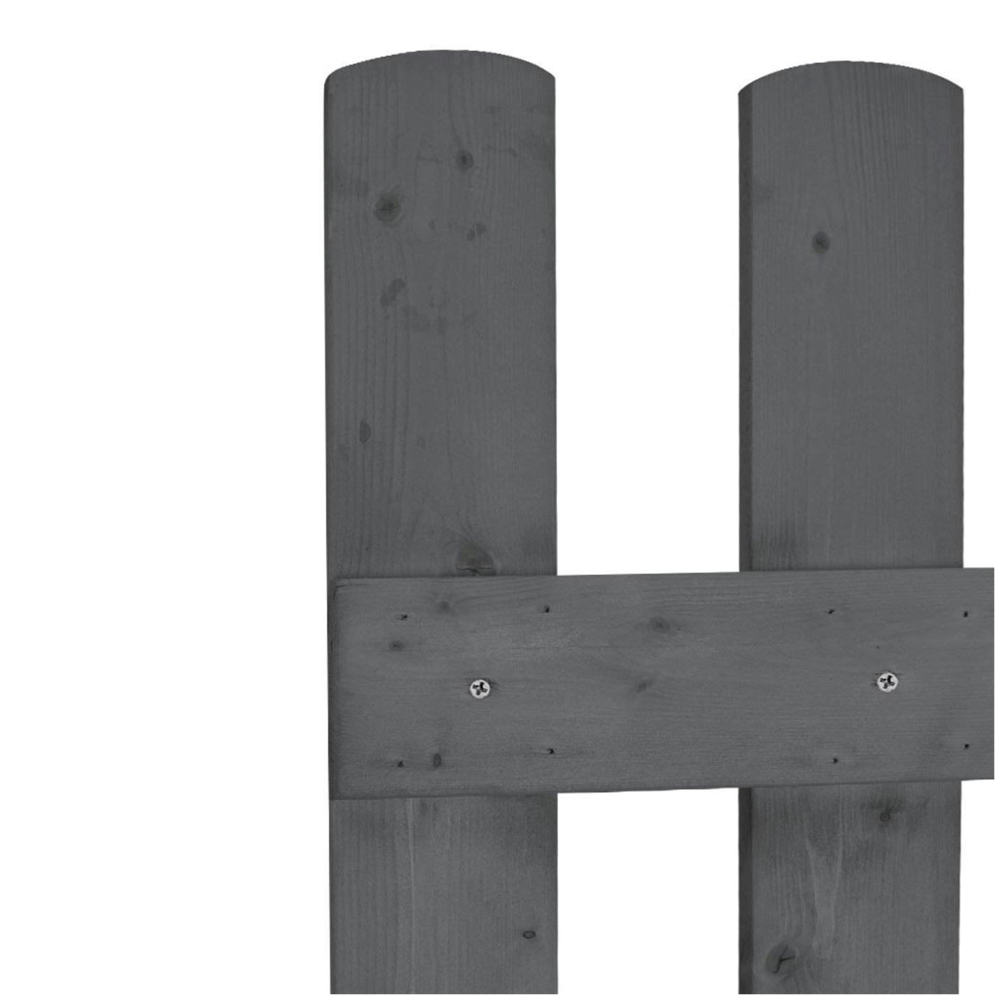 Black - Breeins - 180cm H Garden Wood Fence Gate with Latch Black - 5