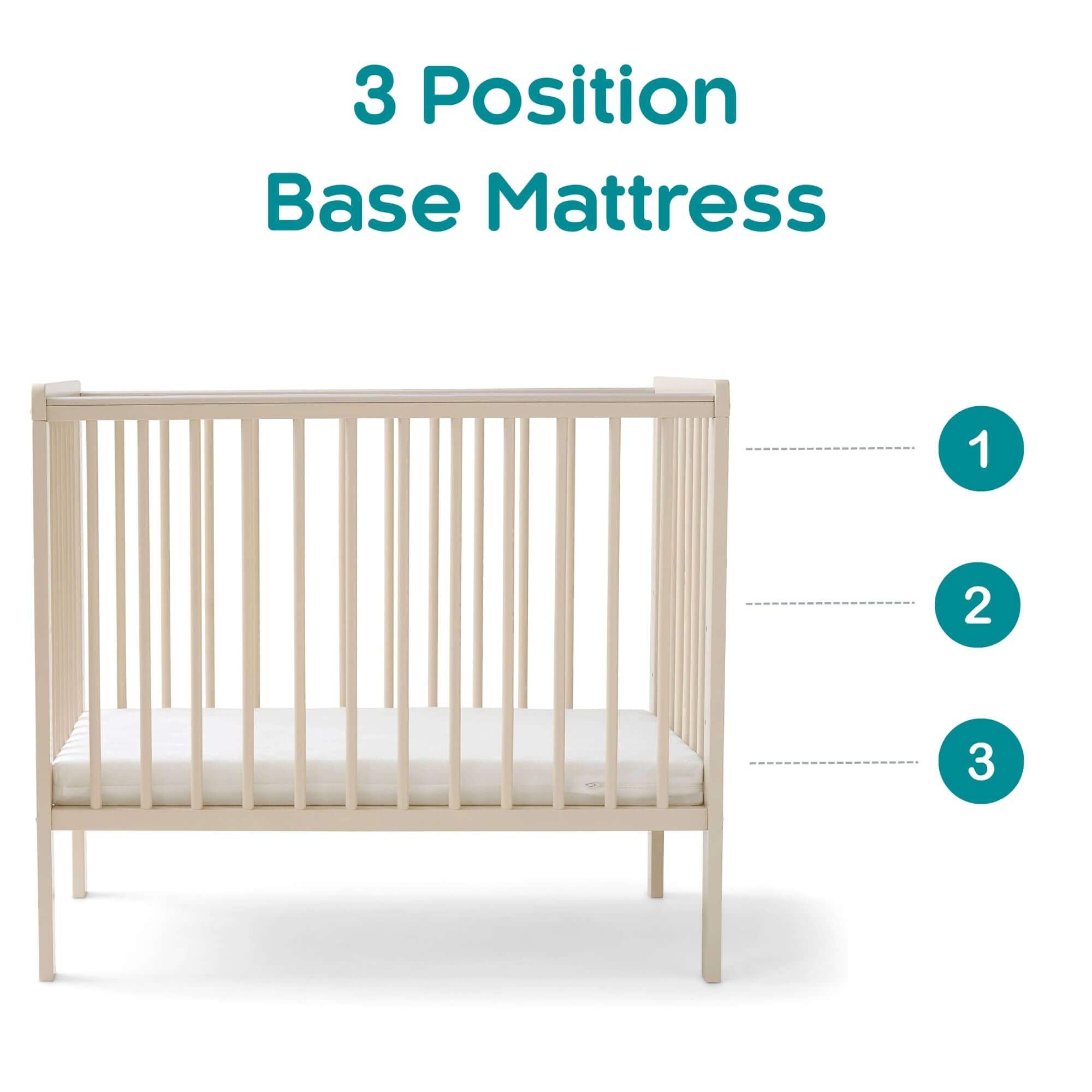 Cashmere - Clair De Lune - East Coast Space Saver Cot & Mattress - Cashmere - 2