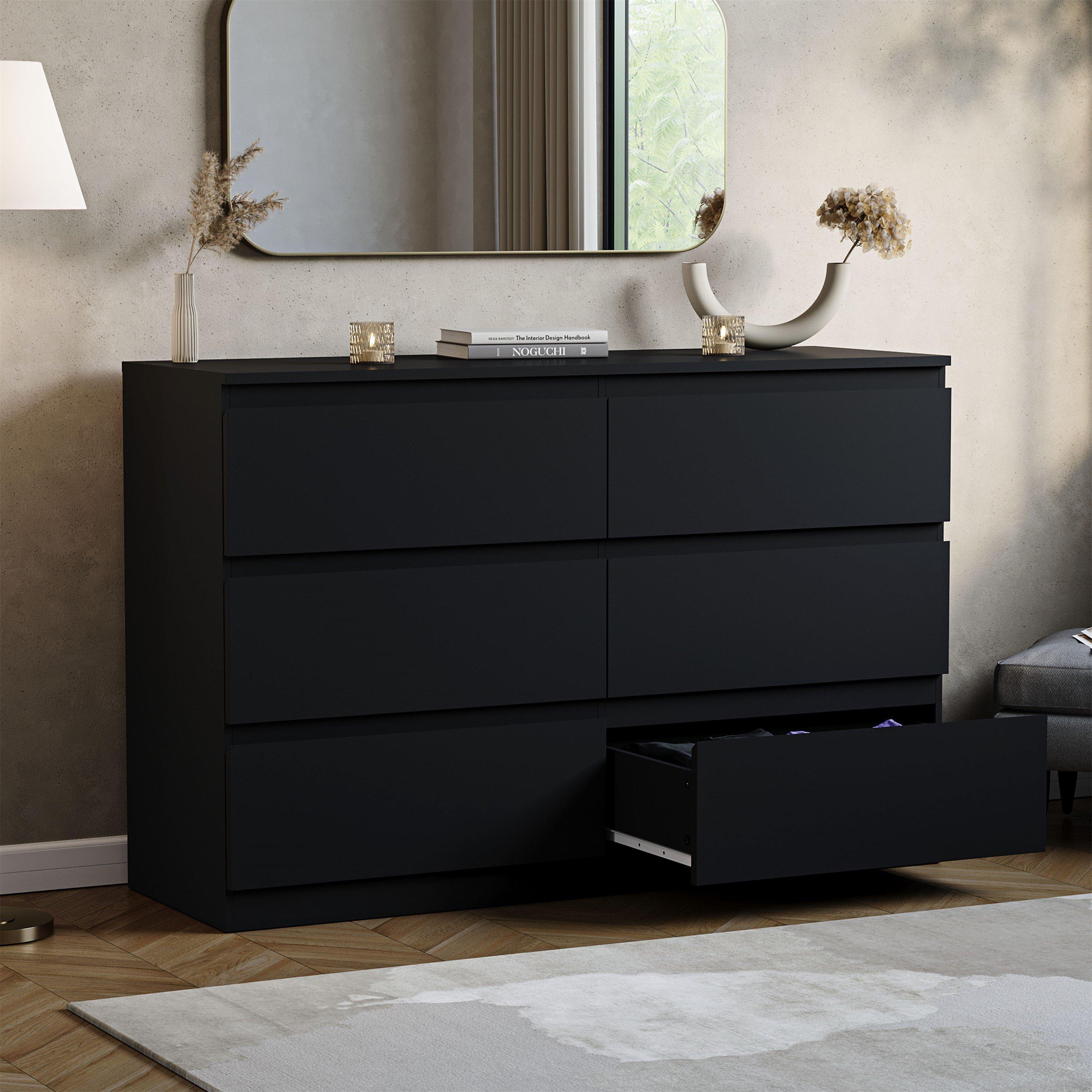 Black - Lassic - Vida Designs Denver 6 Drawer Chest - 4