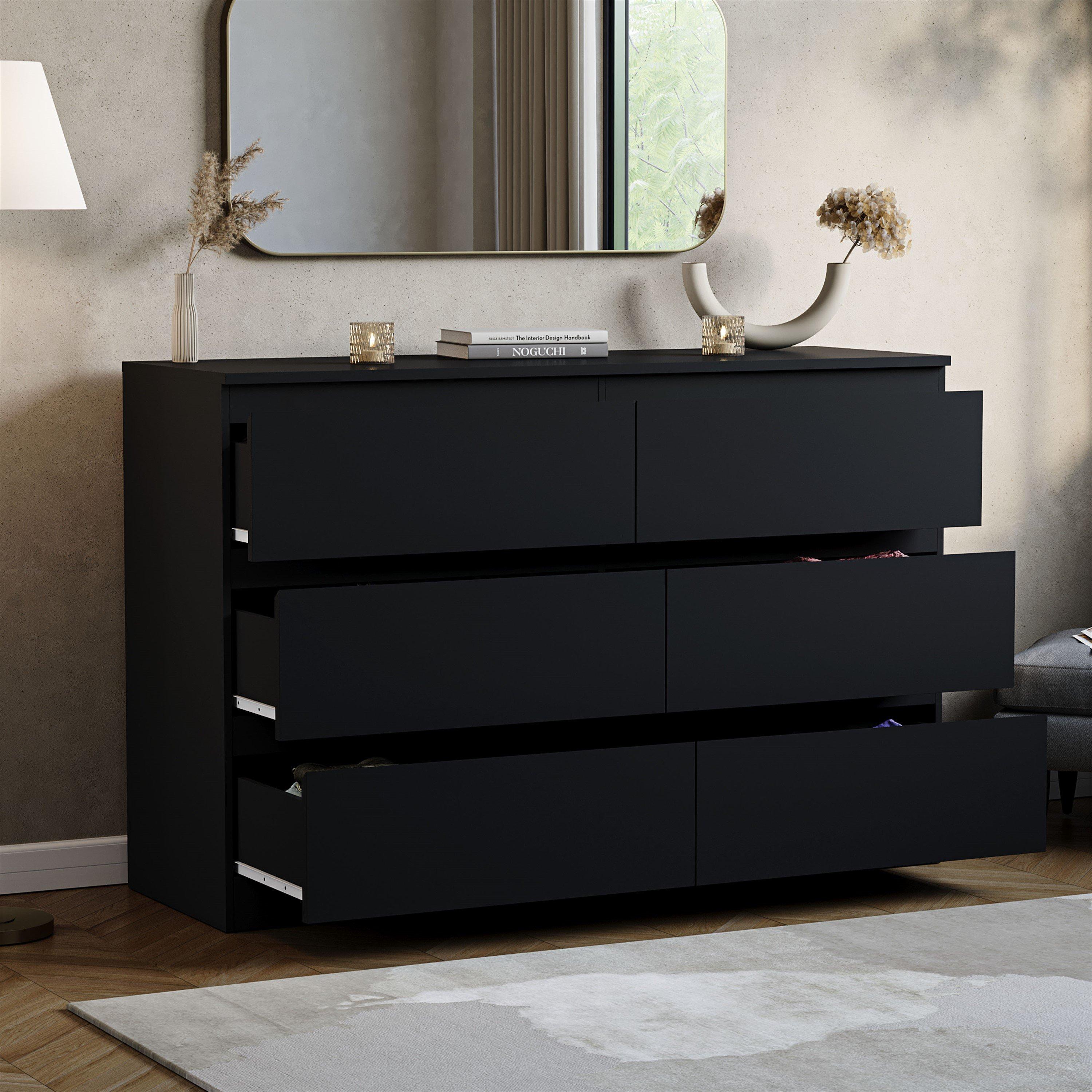 Black - Lassic - Vida Designs Denver 6 Drawer Chest - 5