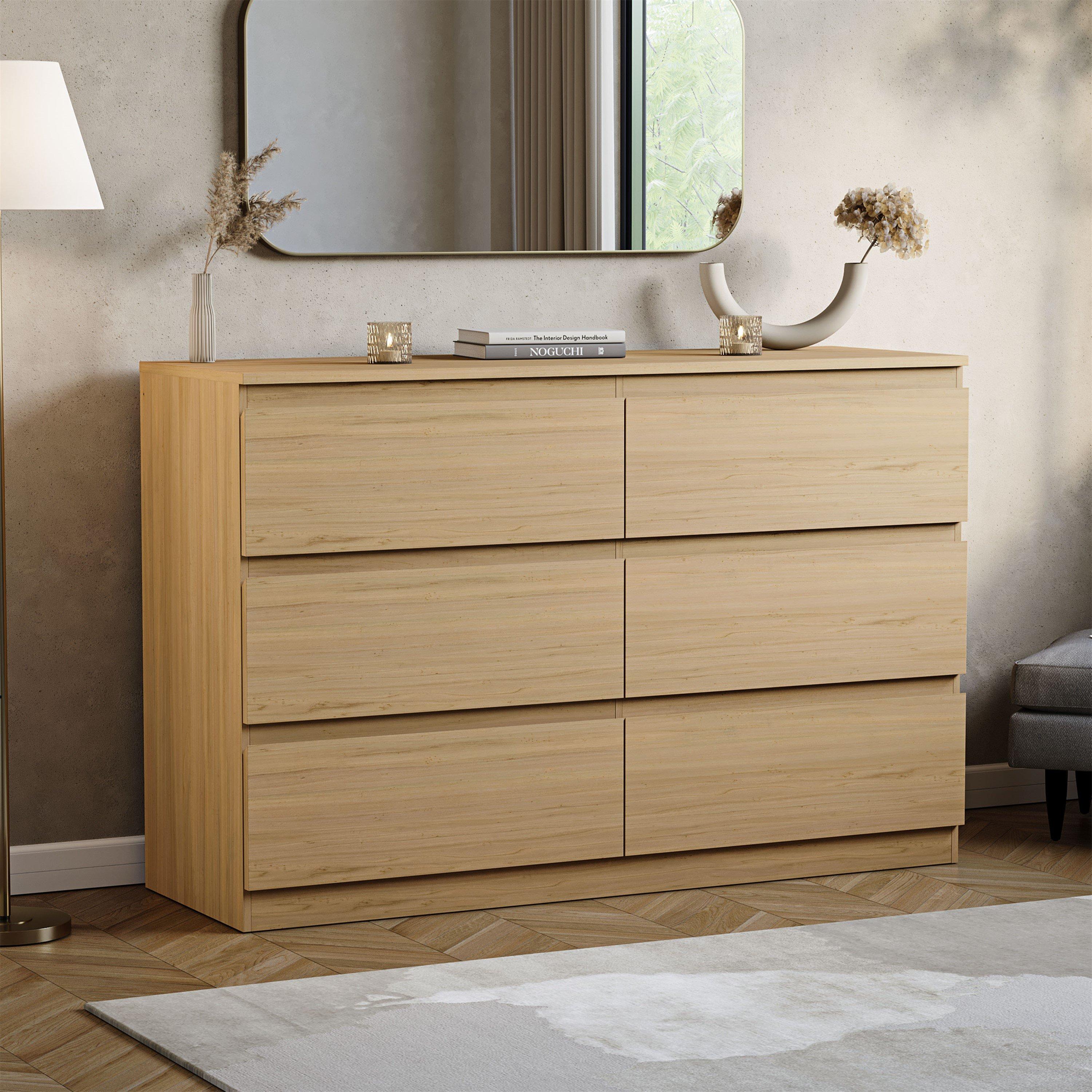 Pine - Lassic - Vida Designs Denver 6 Drawer Chest - 1