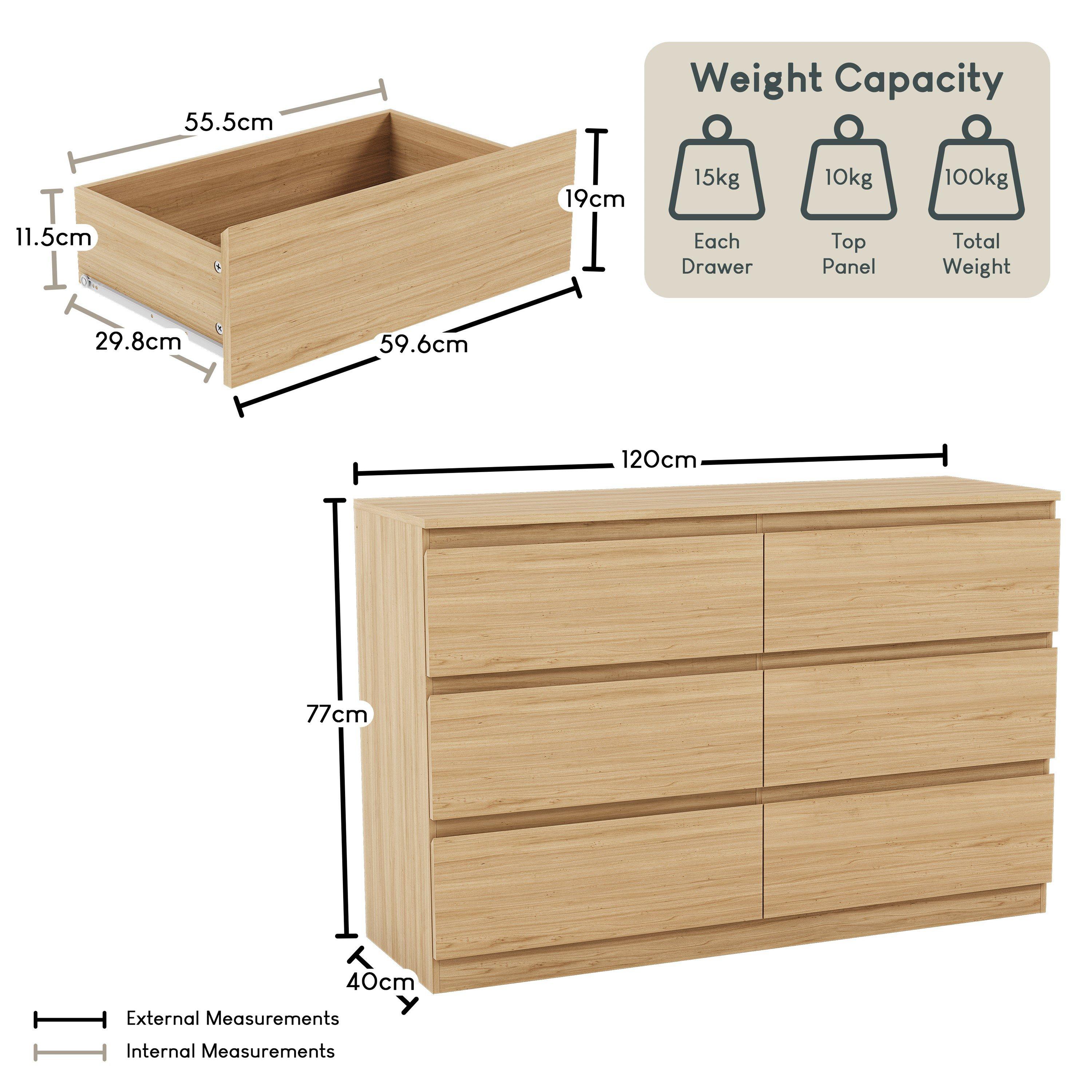Pine - Lassic - Vida Designs Denver 6 Drawer Chest - 2