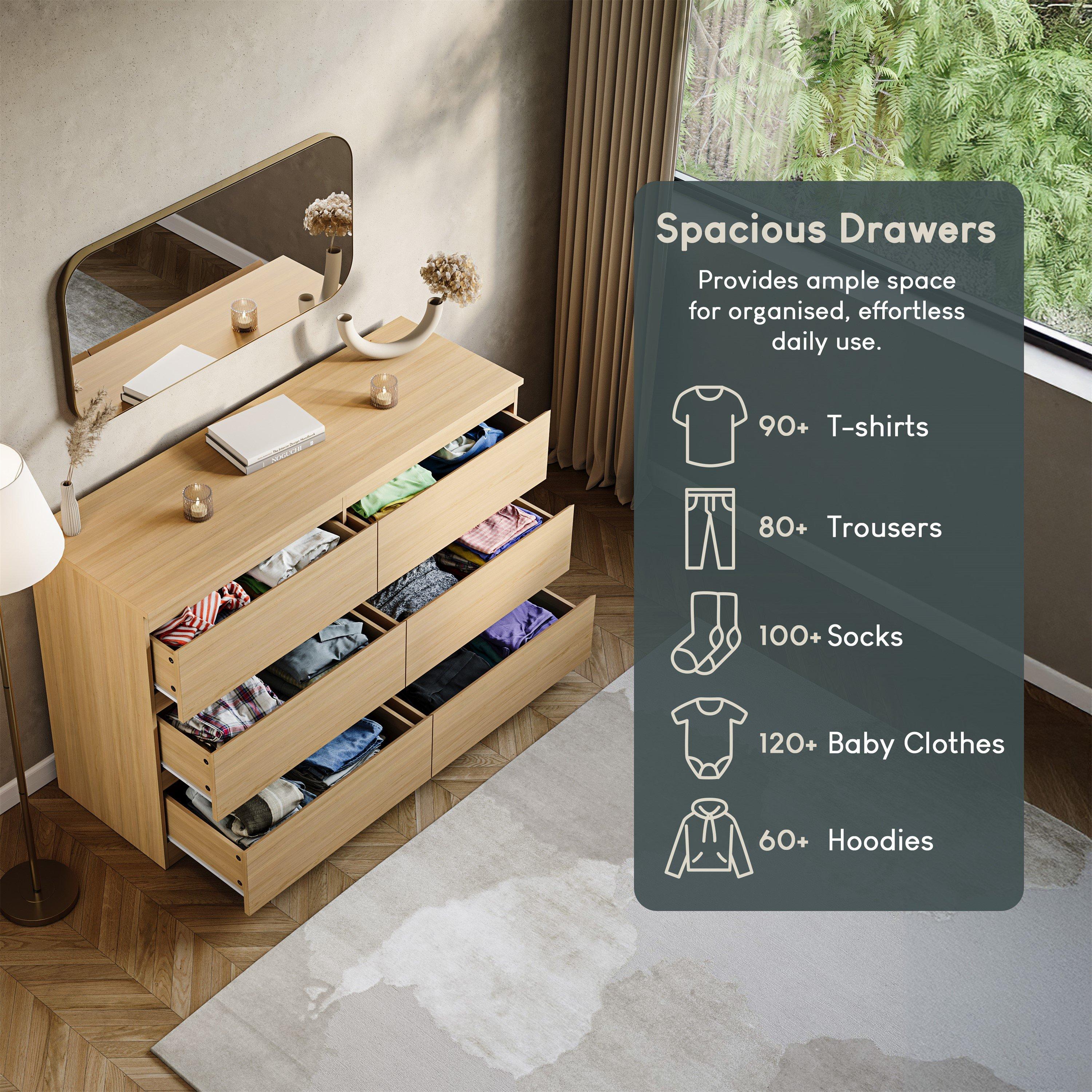 Pine - Lassic - Vida Designs Denver 6 Drawer Chest - 6