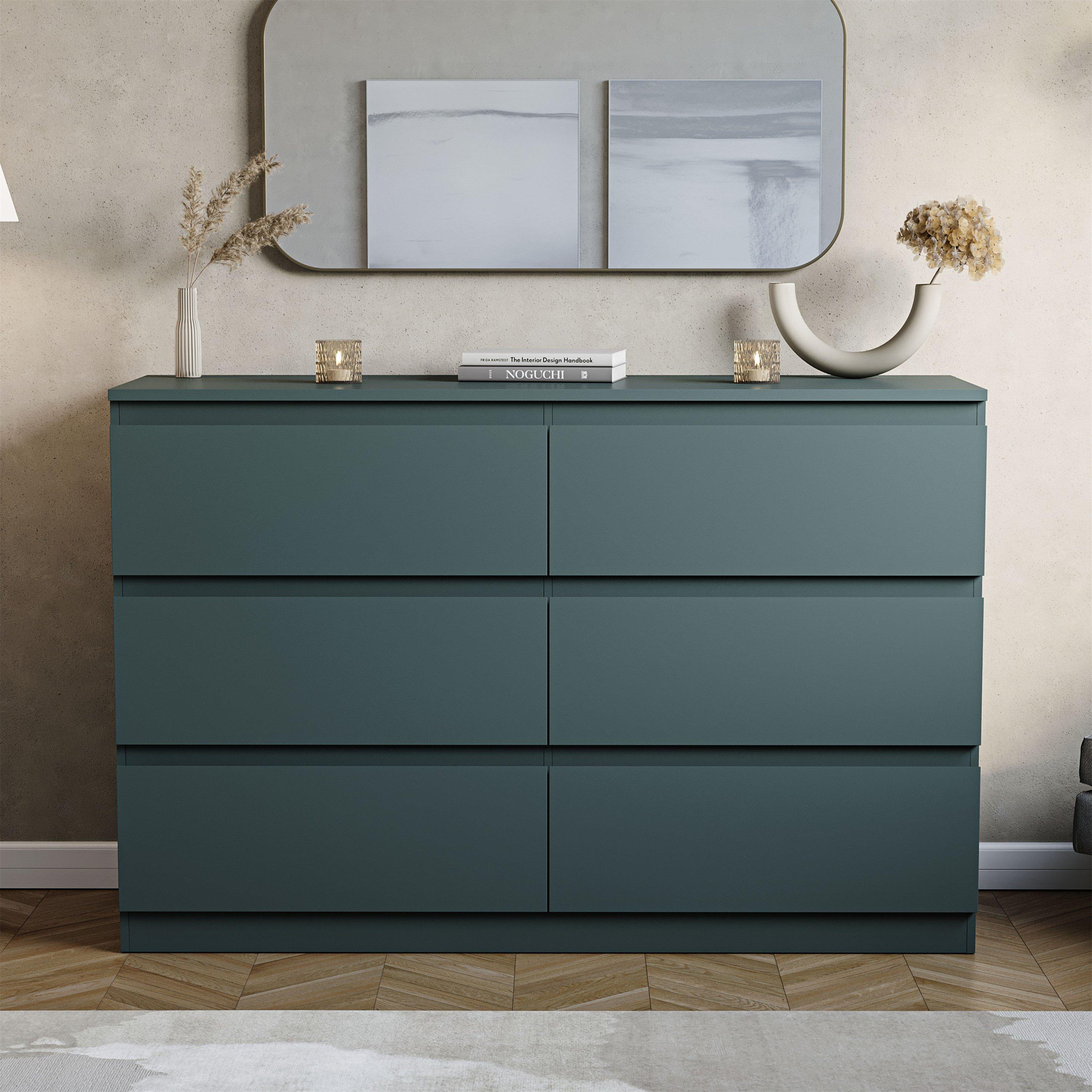 Jasper Green - Lassic - Vida Designs Denver 6 Drawer Chest - 3