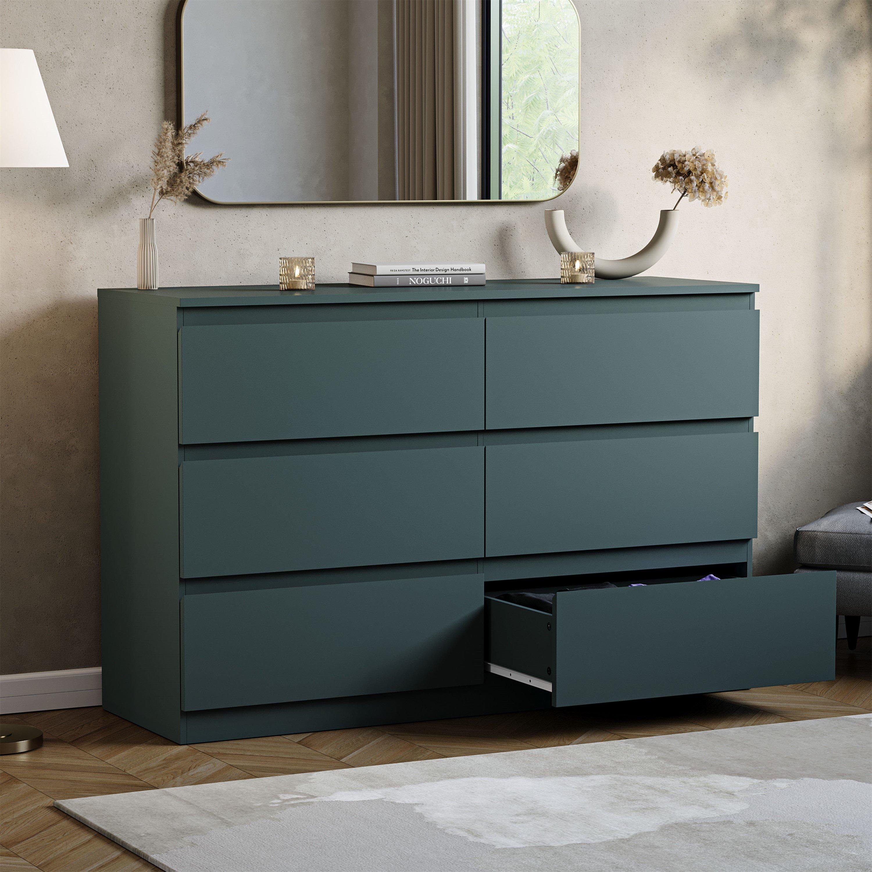 Jasper Green - Lassic - Vida Designs Denver 6 Drawer Chest - 4